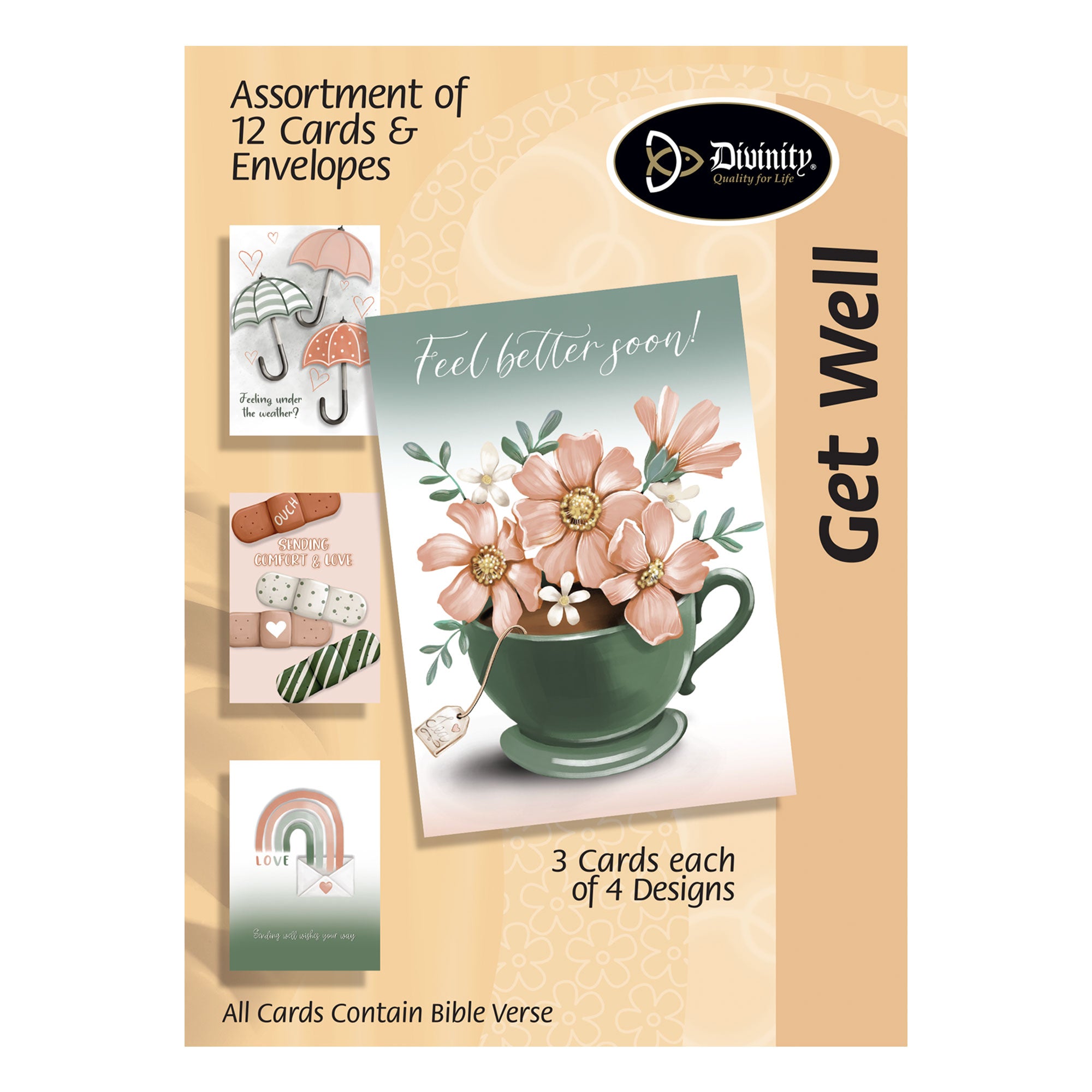 Boxed Cards Get Well, Flowers & Rainbows