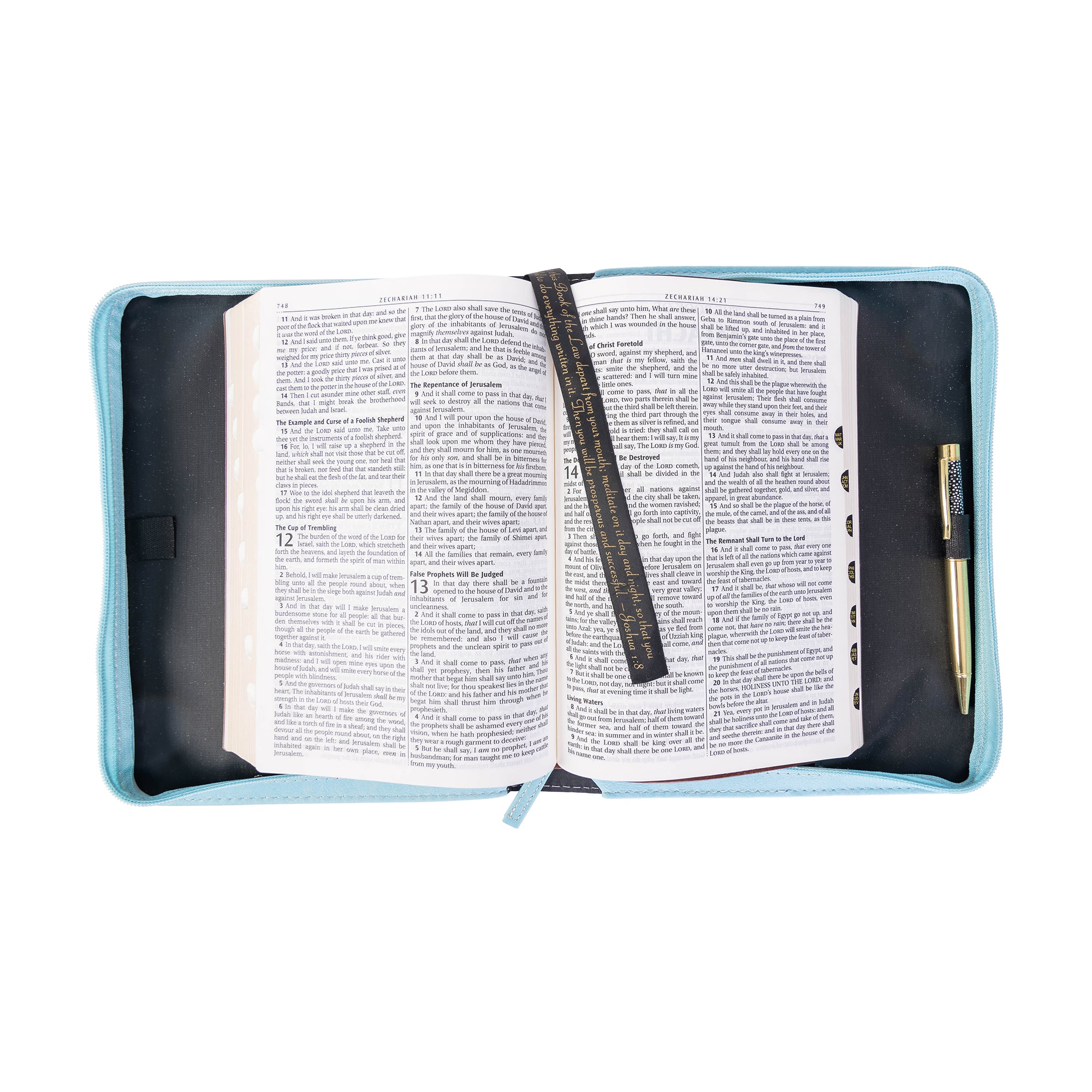 Divine Details: Bible Cover - Floral Blue