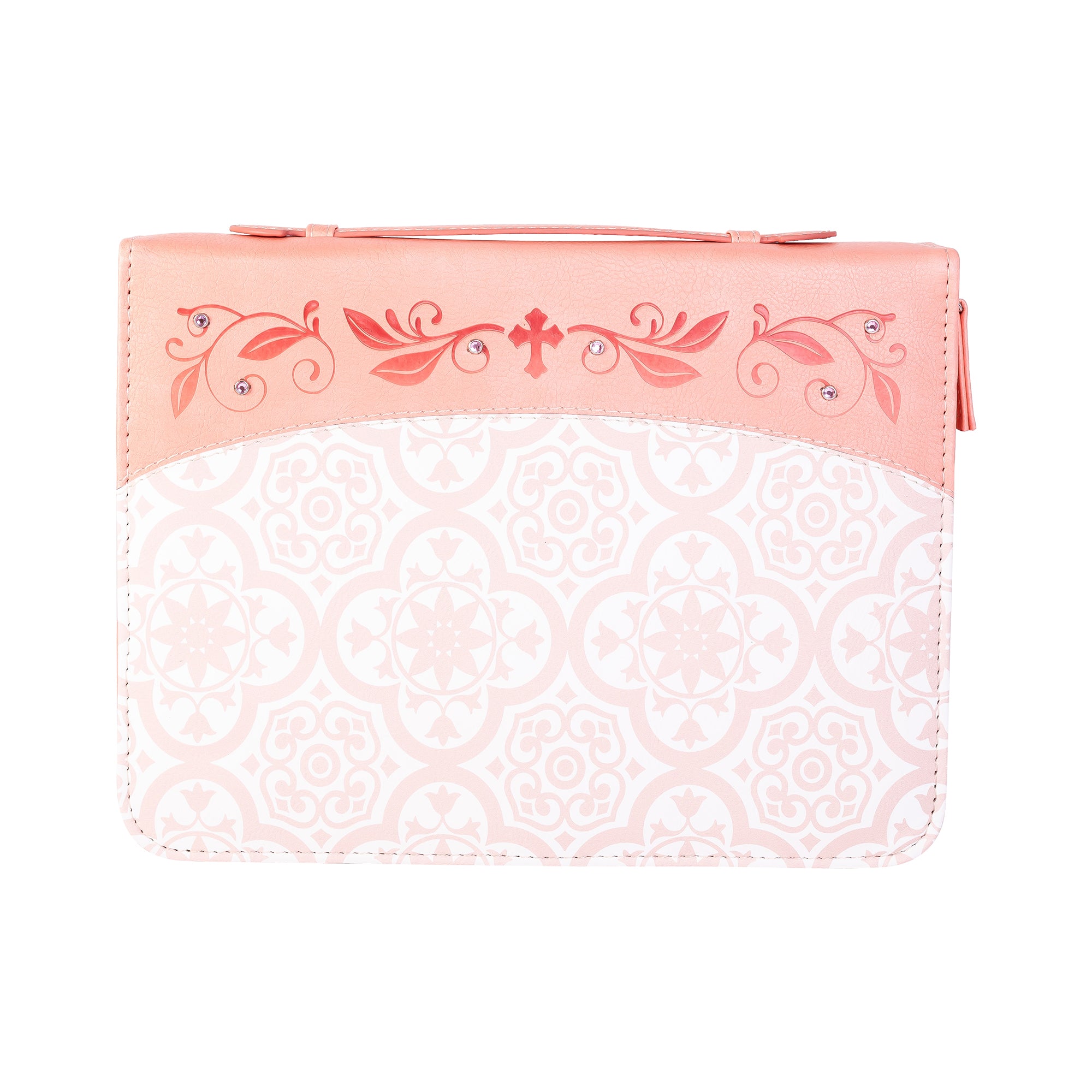 Divine Details: Bible Cover - Pink Tile w/Gem