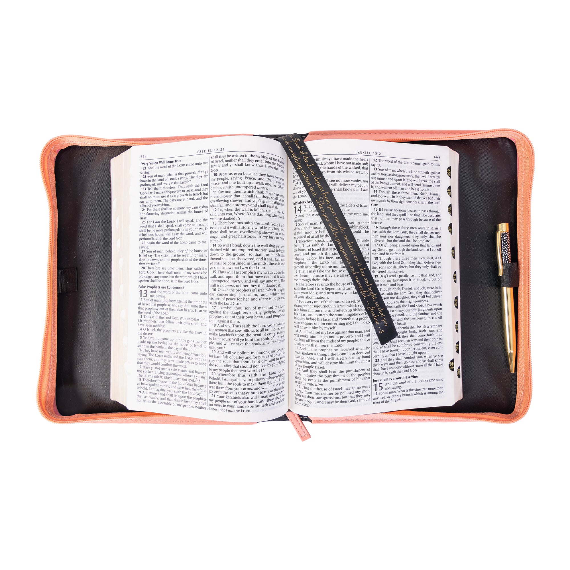 Divine Details: Bible Cover - Pink Tile w/Gem