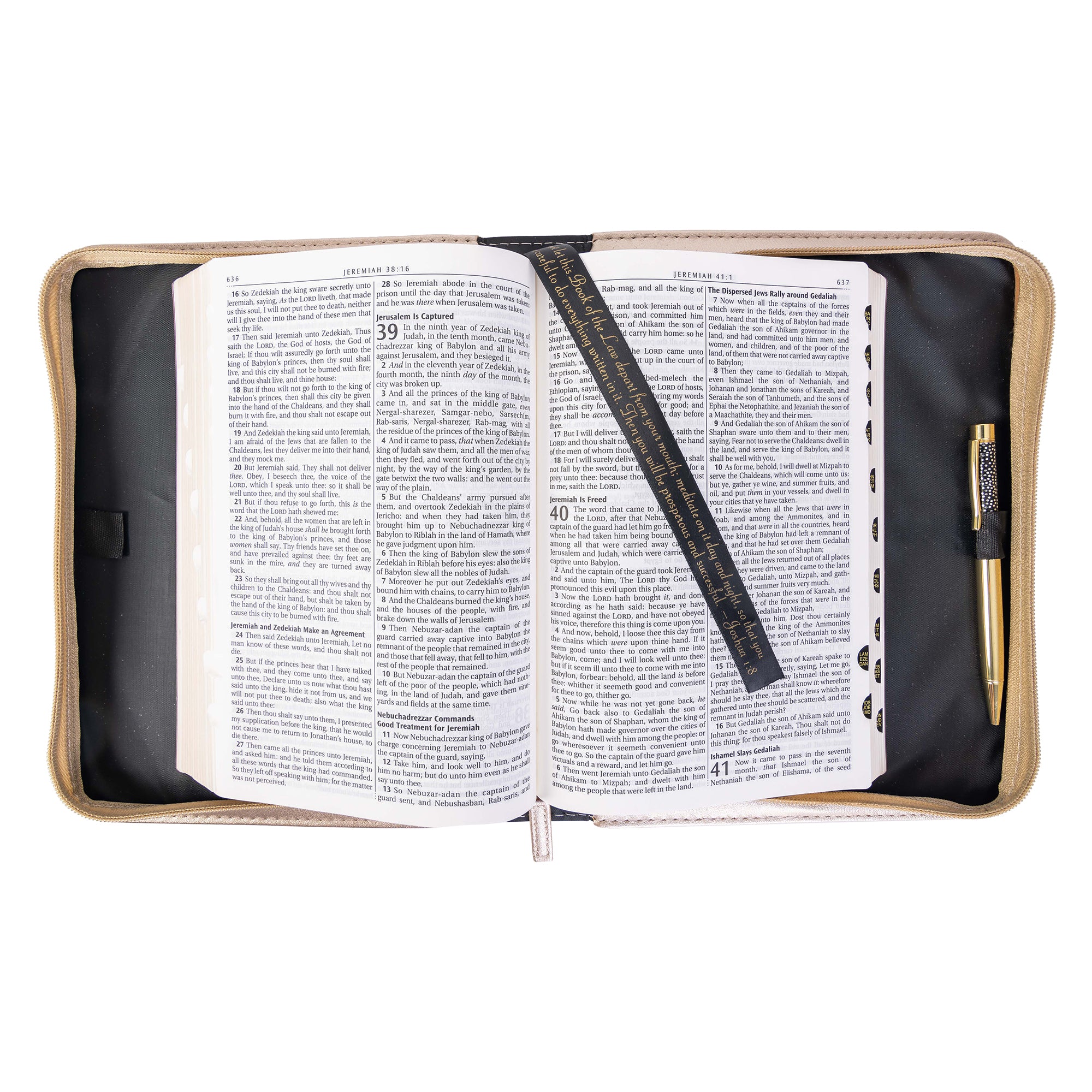 Divine Details: Bible Cover - Black & White Floral