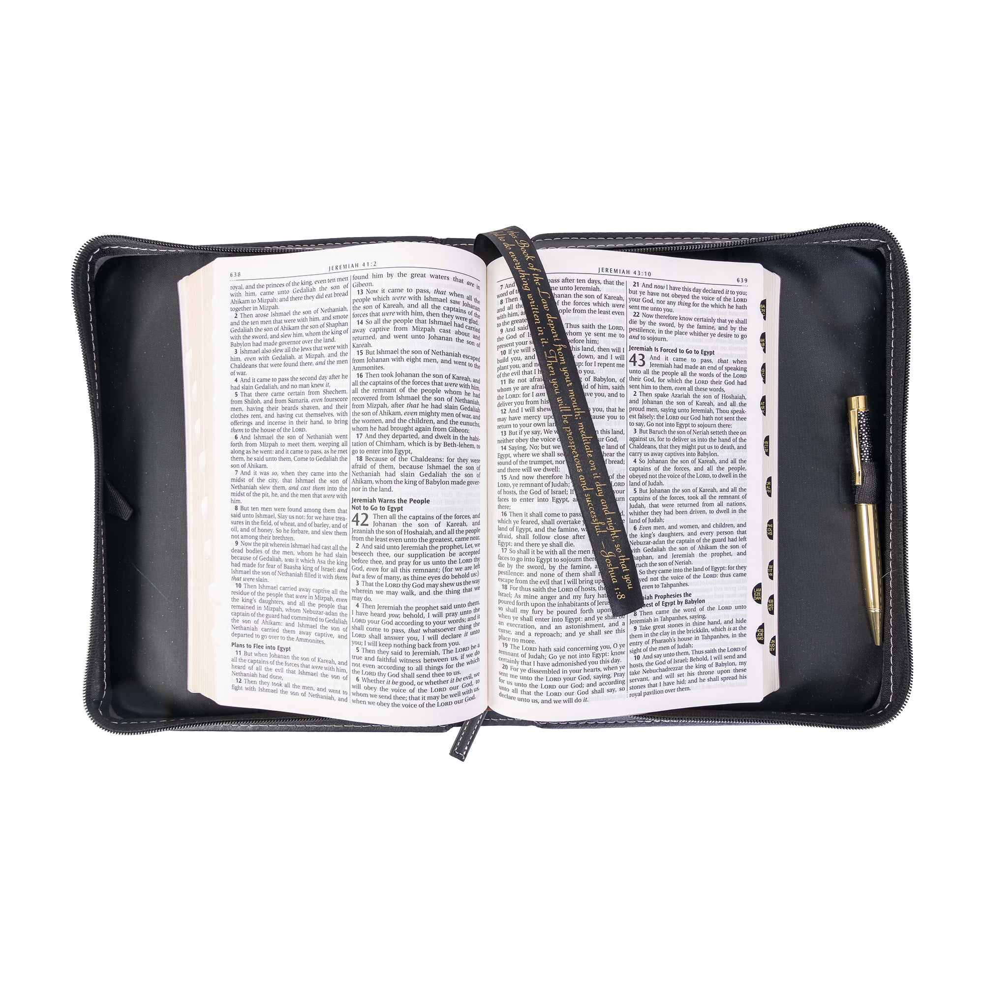 Divine Details: Bible Cover - Houndstooth w/Gold