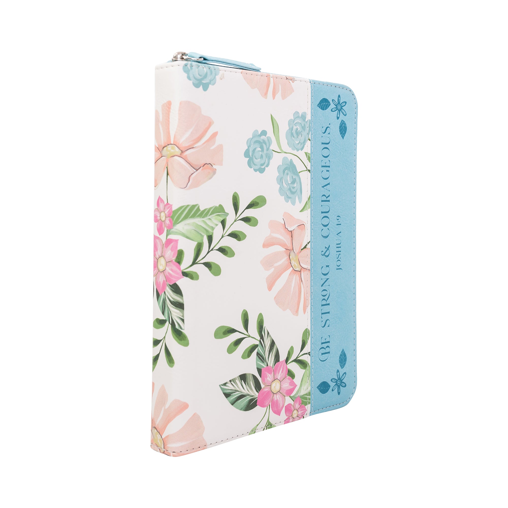 Zippered Journal: Floral Blue