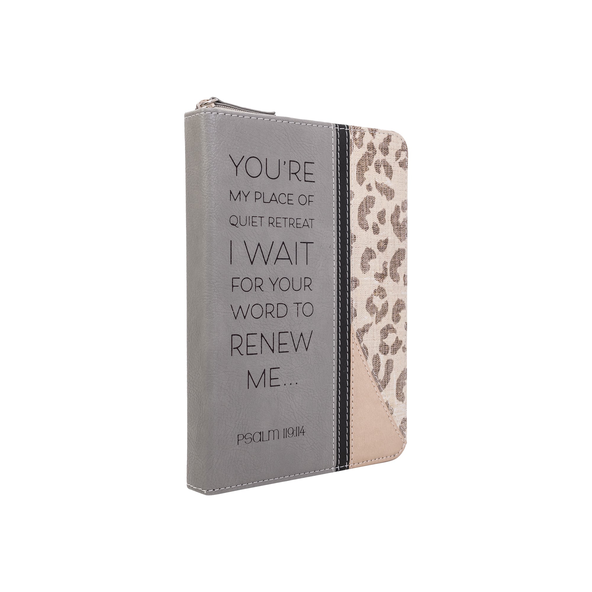 Zippered Journal: Leopard w/Metallic Gold