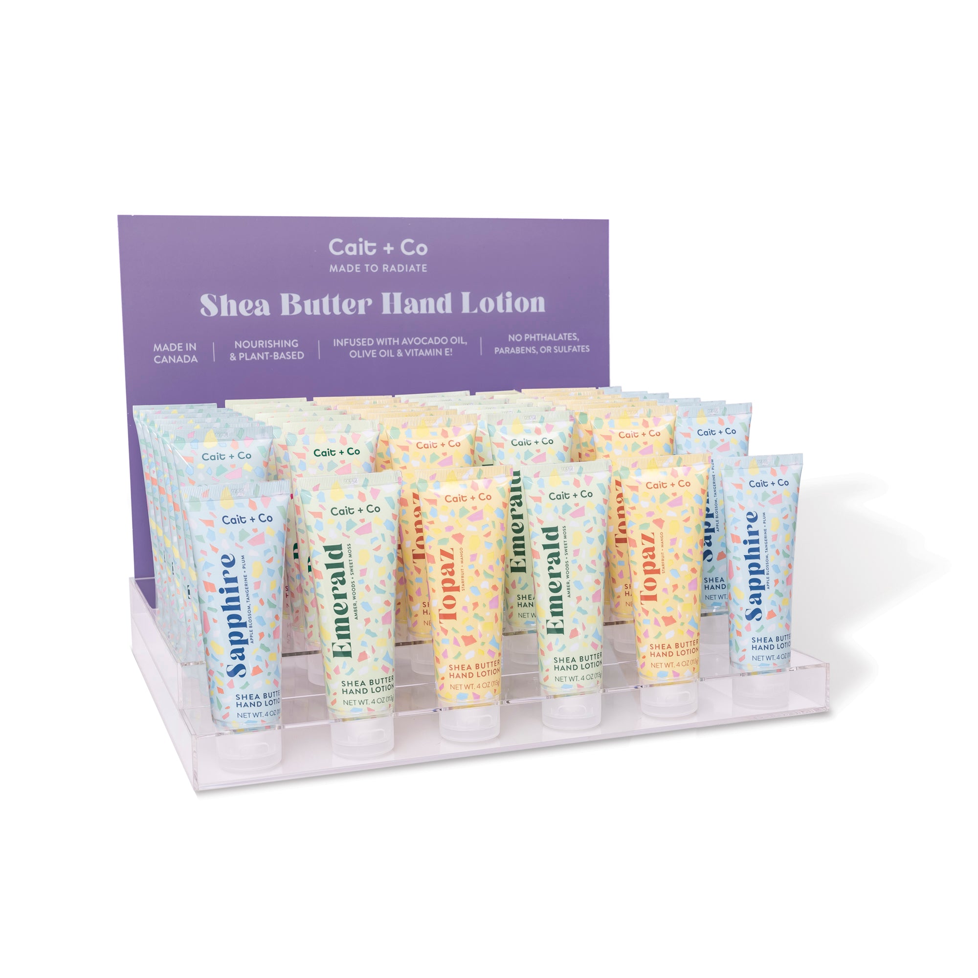 4oz Shea Butter Hand Lotion Counter Display with fill