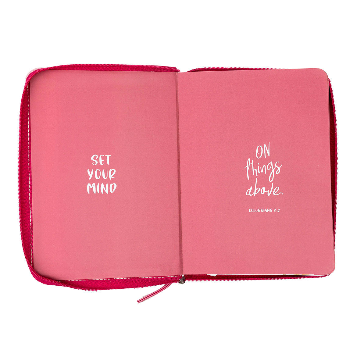 Divine Details: Zippered Journal - Set Your Mind on Things Above