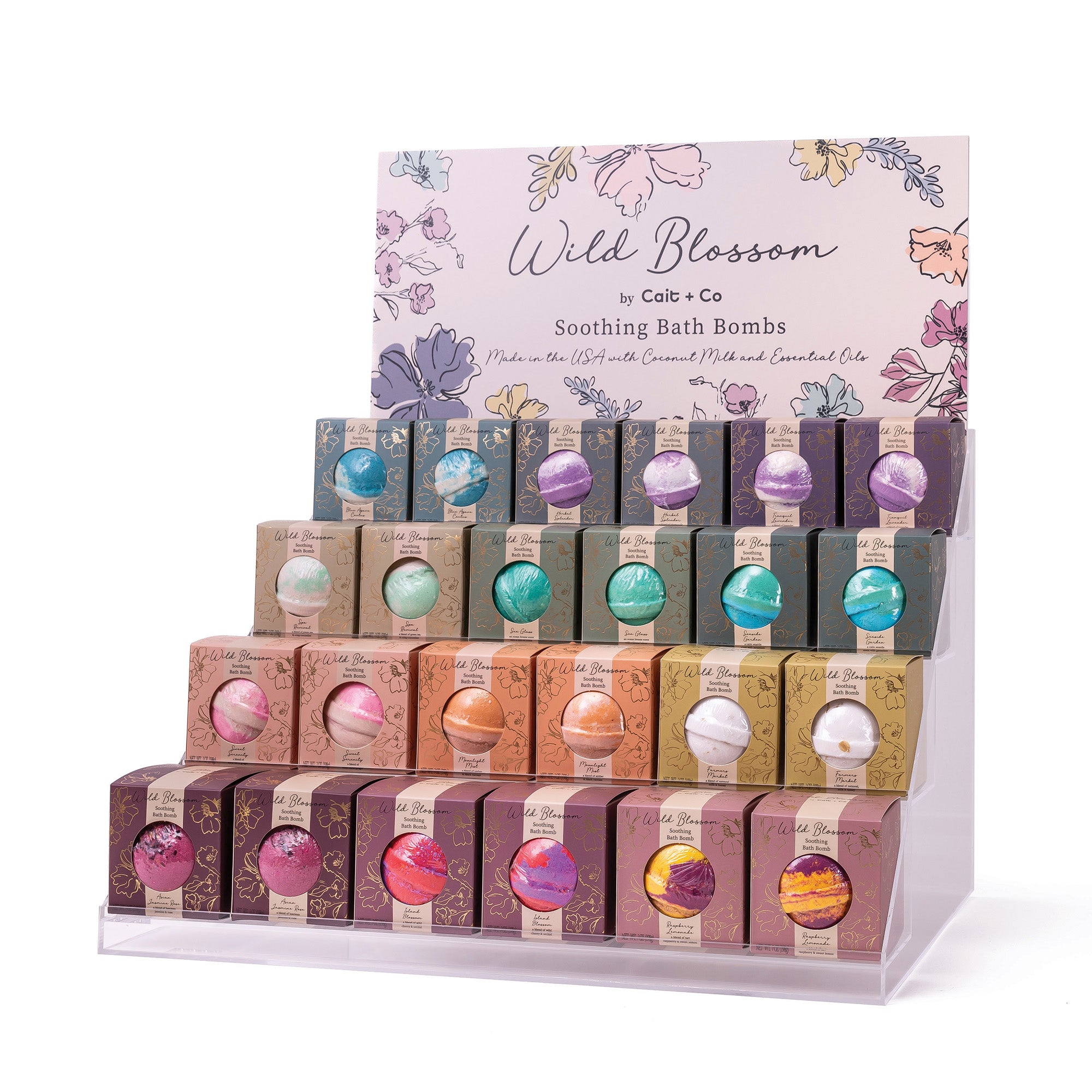 Wild Blossom Soothing Bath Bomb Display Deal