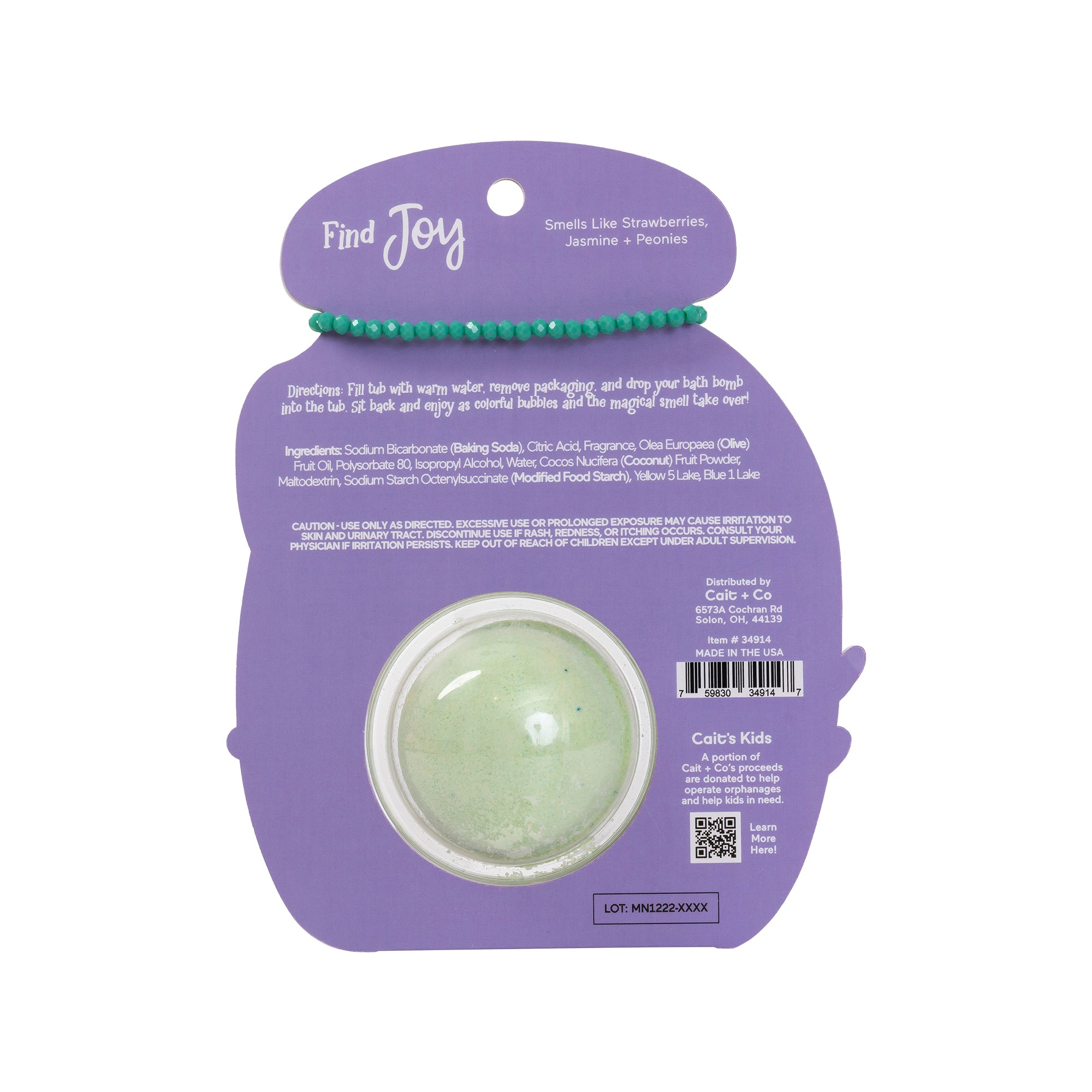 Friendship Bracelet Bath Bomb - Joy | Forever Young