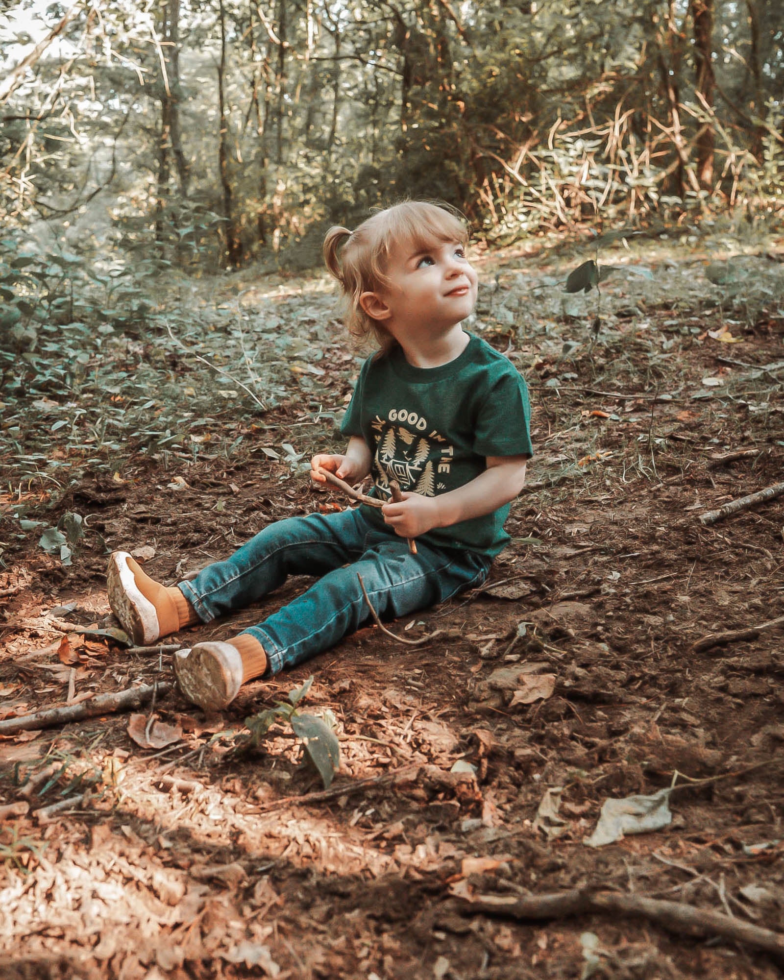 Good in the Woods Toddler Tee | Heather Forest