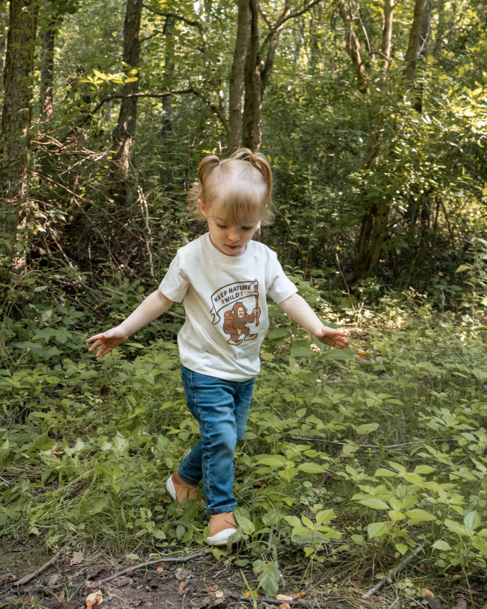 Happy Camper Squatch Toddler Tee | Natural