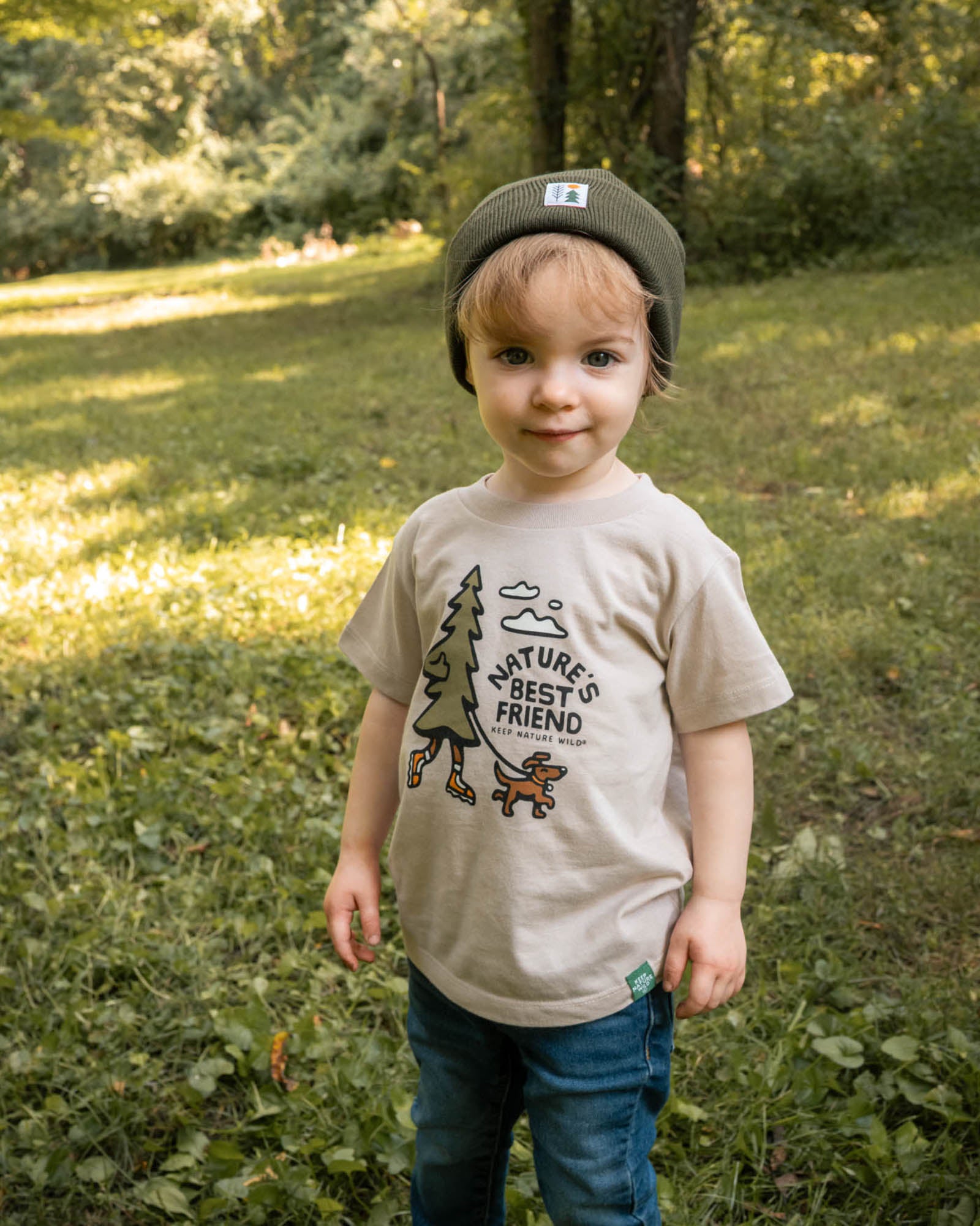 Nature's Best Friend Toddler Tee | Heather Tan