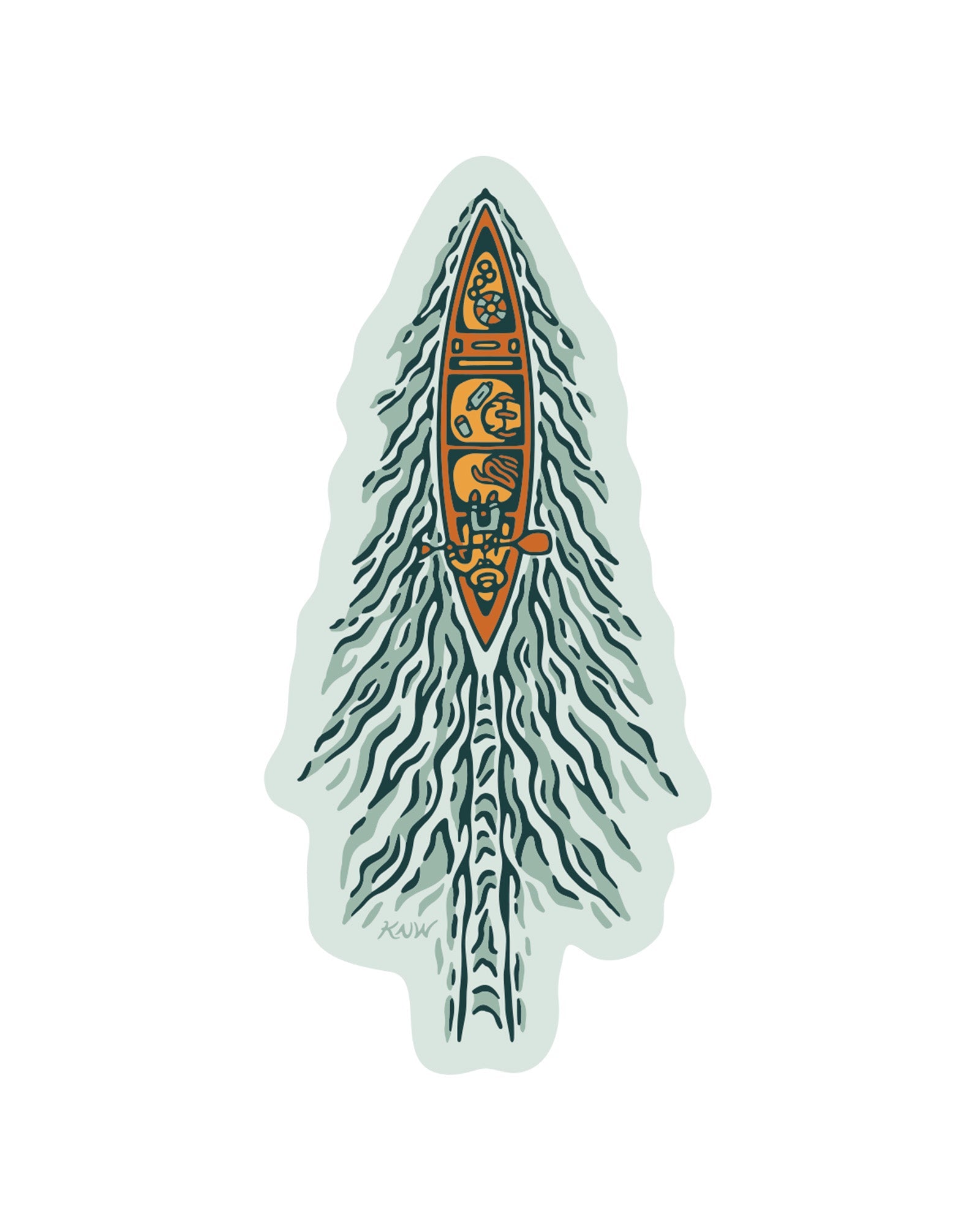 Cruising Canoe | Sticker