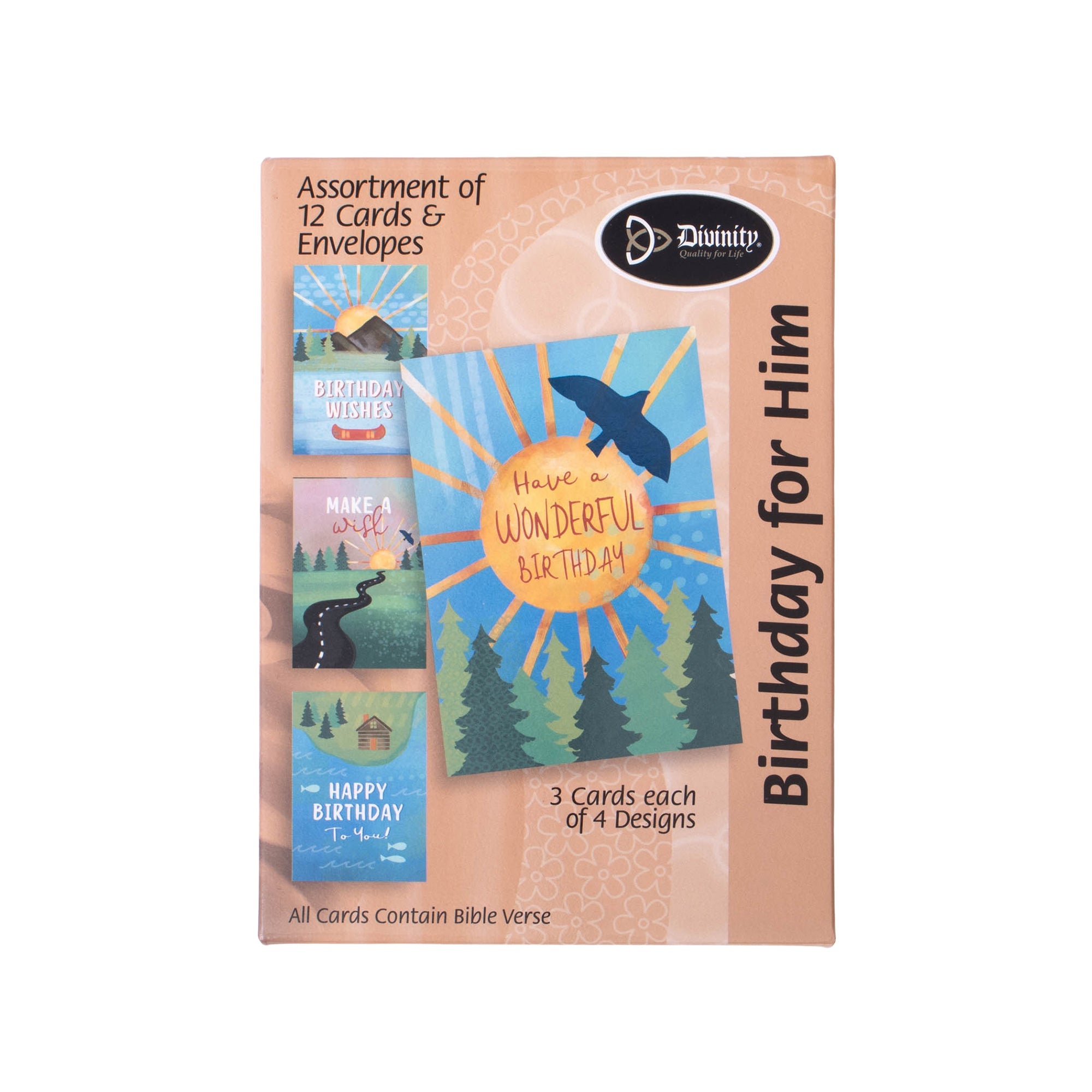 Boxed Greeting Cards: 12CT Birthday for Him - The Outdoors
