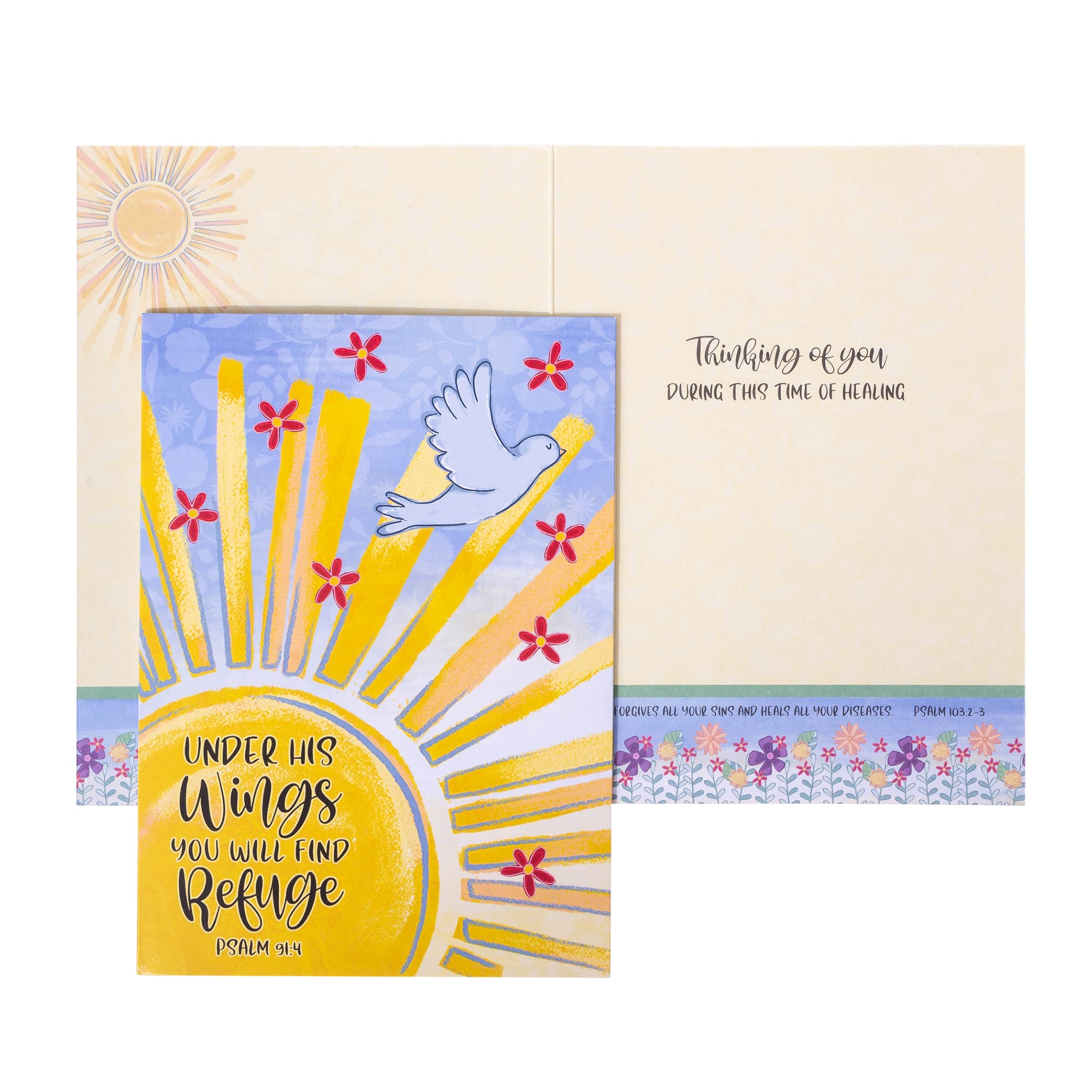 Boxed Greeting Cards: 12CT Get Well - Sunshine and Flowers