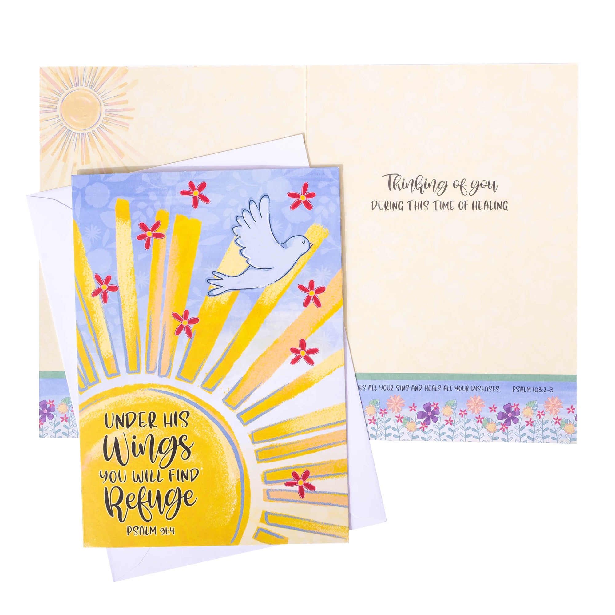 Boxed Greeting Cards: 12CT Get Well - Sunshine and Flowers
