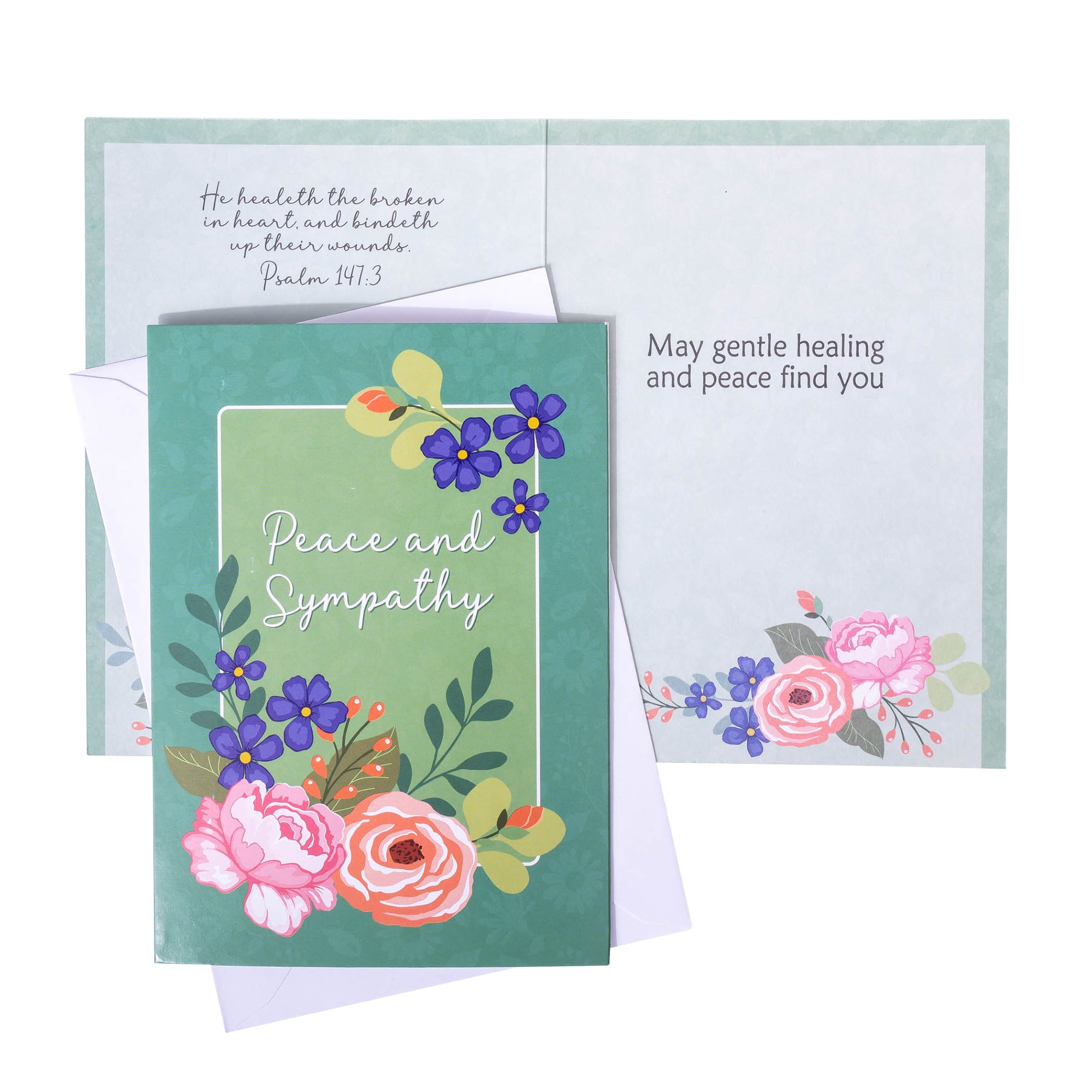 Boxed Greeting Cards: 12CT Sympathy - Peach Flowers