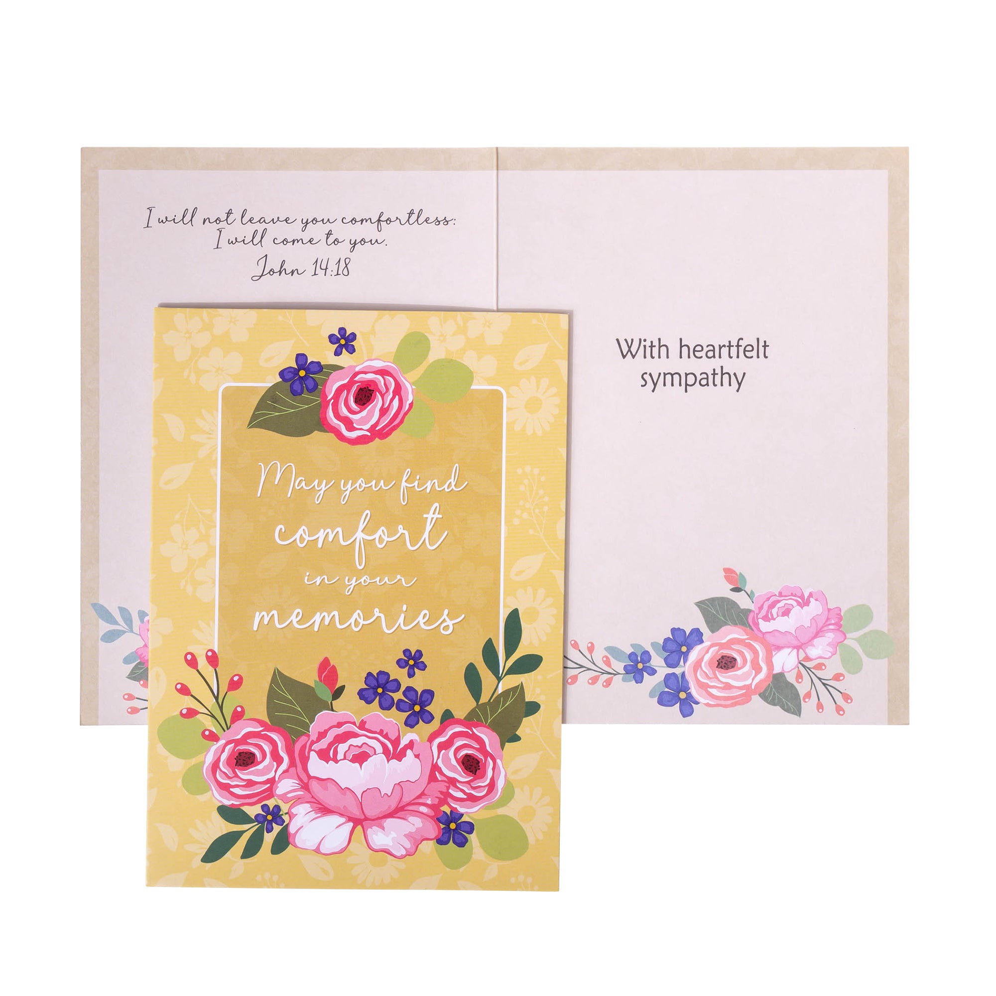 Boxed Greeting Cards: 12CT Sympathy - Peach Flowers