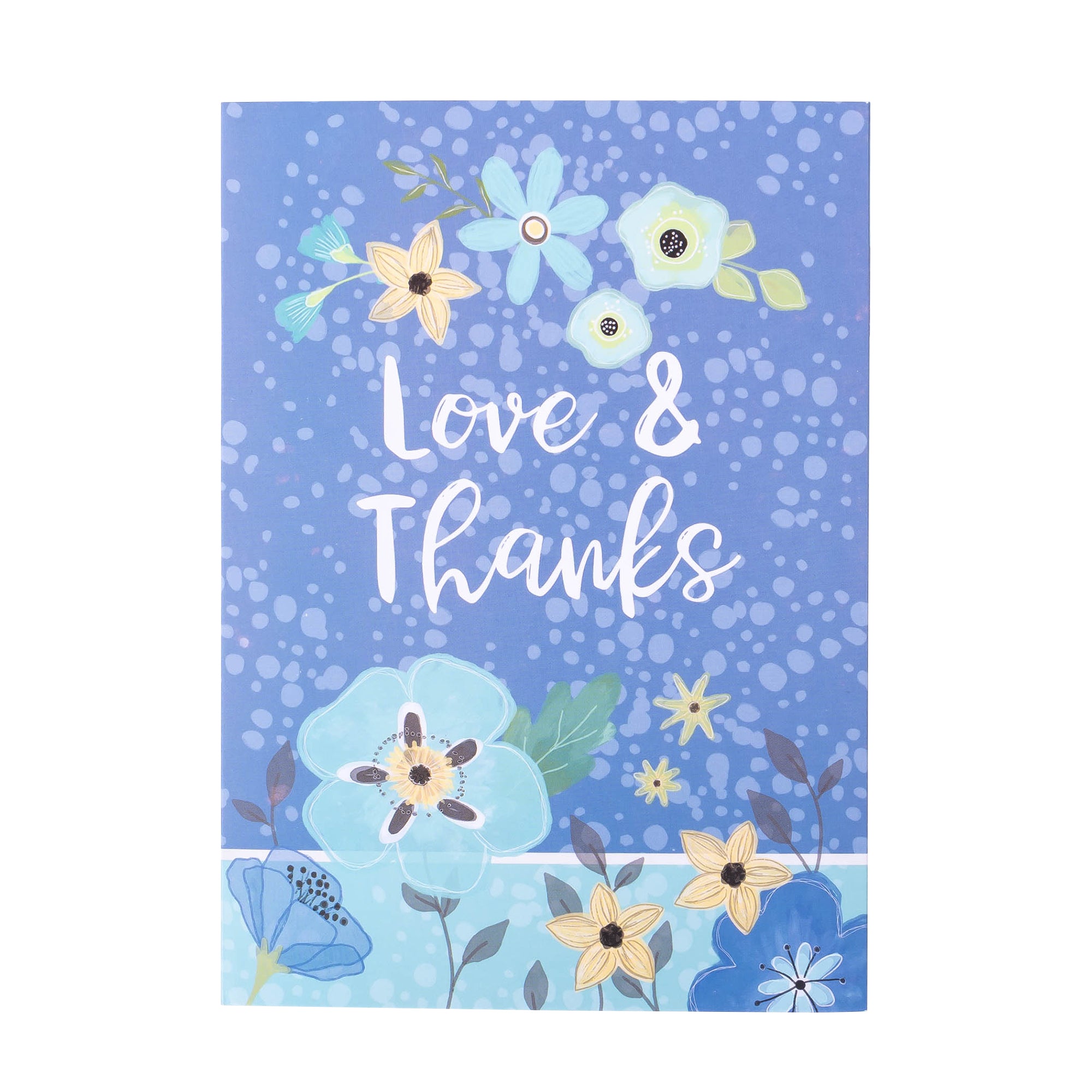 Boxed Greeting Cards: 12CT Thank You - Blue and Teal Floral