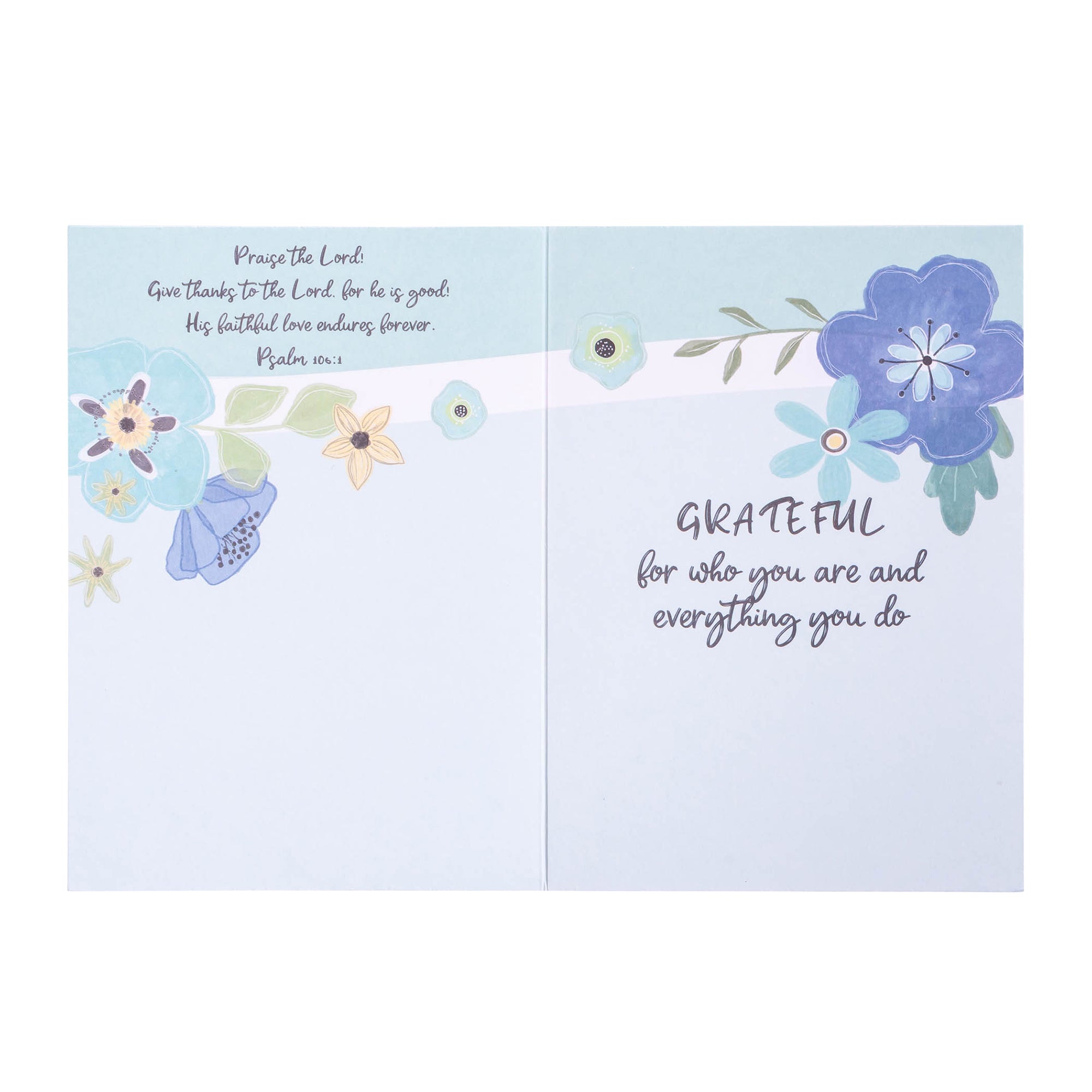 Boxed Greeting Cards: 12CT Thank You - Blue and Teal Floral