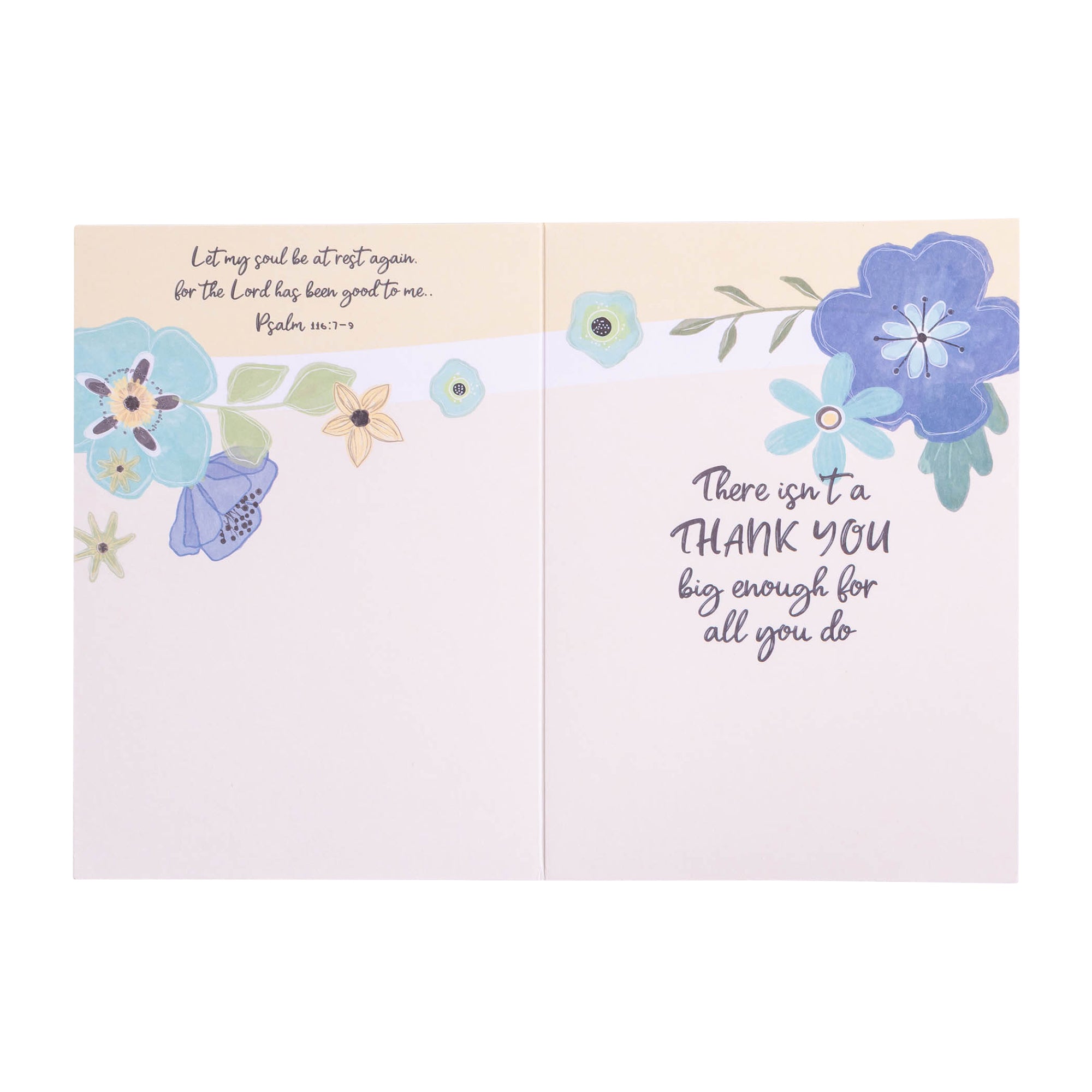 Boxed Greeting Cards: 12CT Thank You - Blue and Teal Floral