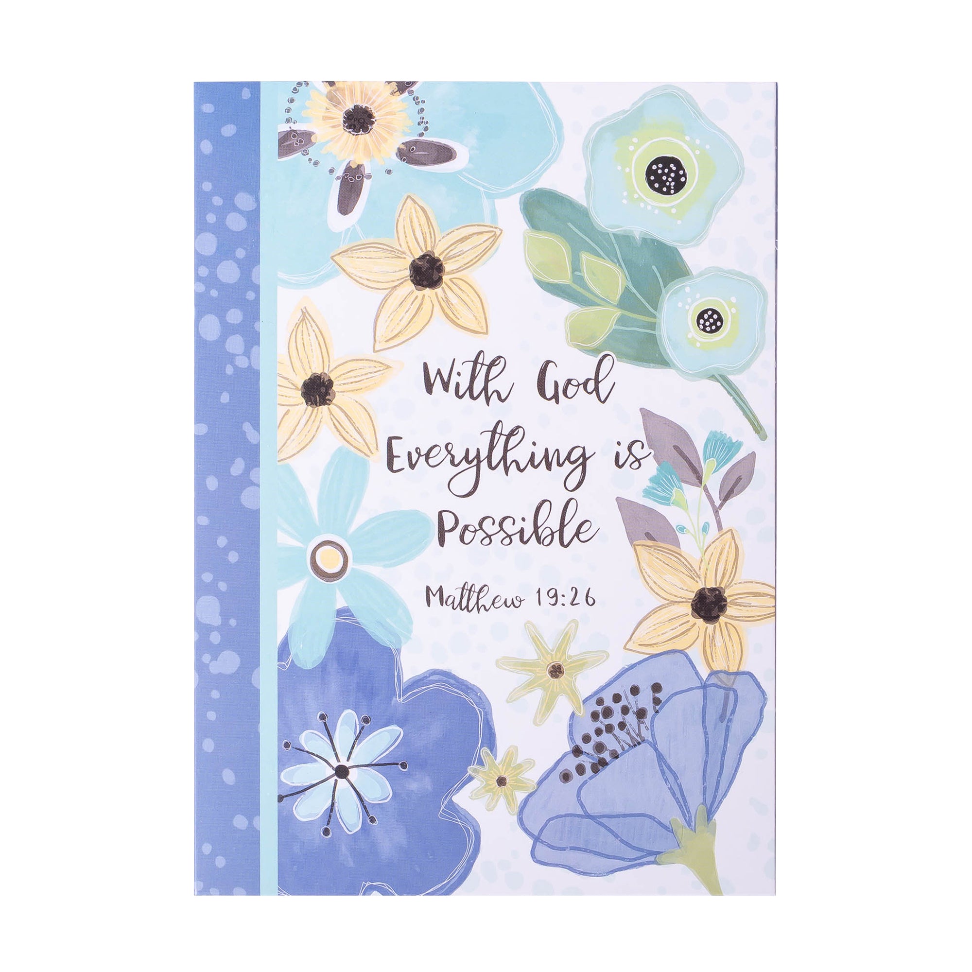 Boxed Greeting Cards: 12CT Thank You - Blue and Teal Floral