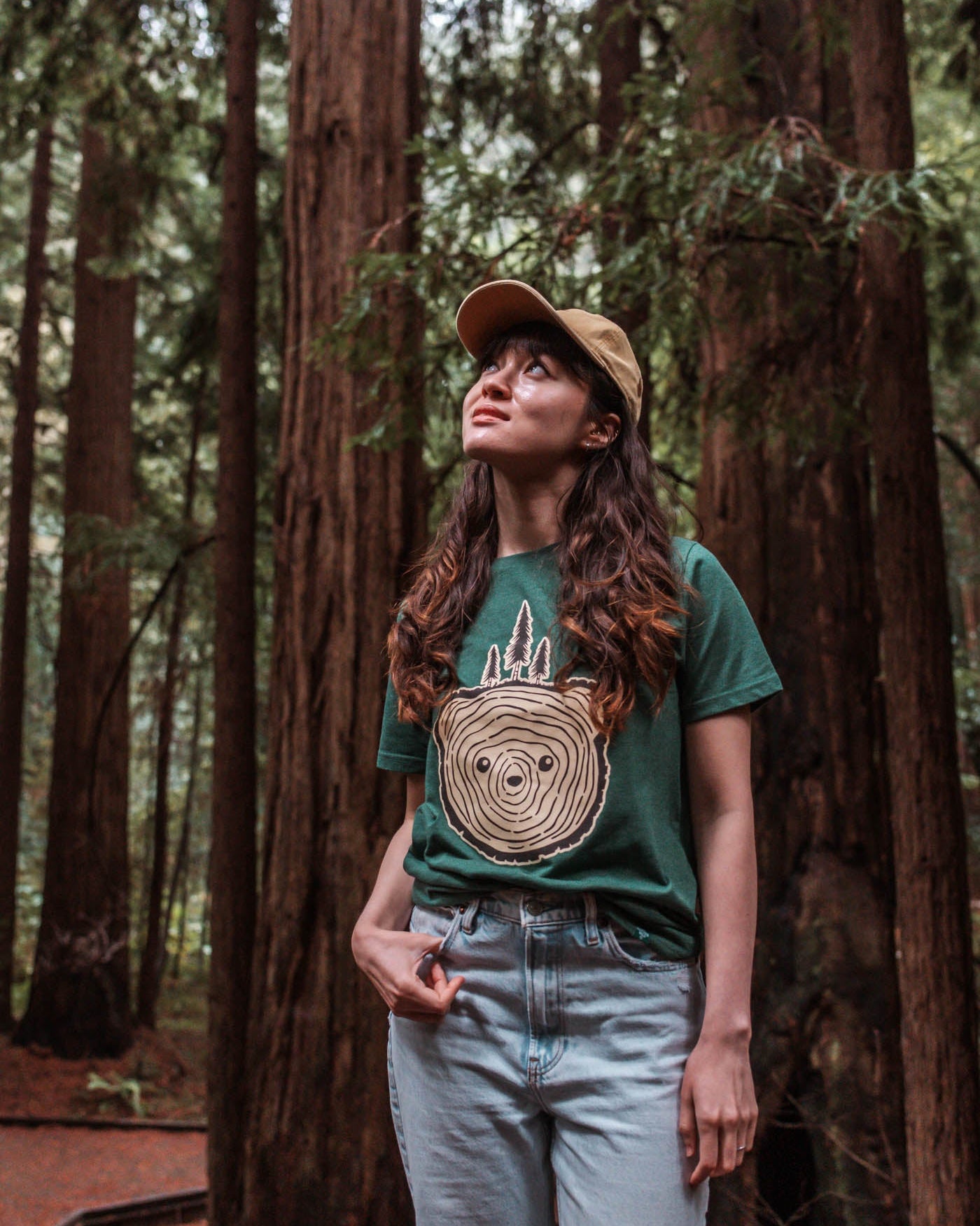 Bear Tree Unisex Tee | Heather Forest