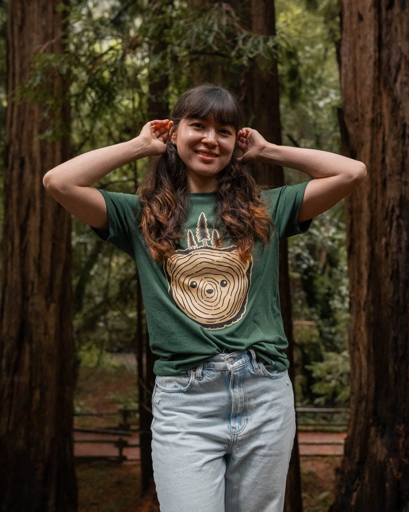 Bear Tree Unisex Tee | Heather Forest