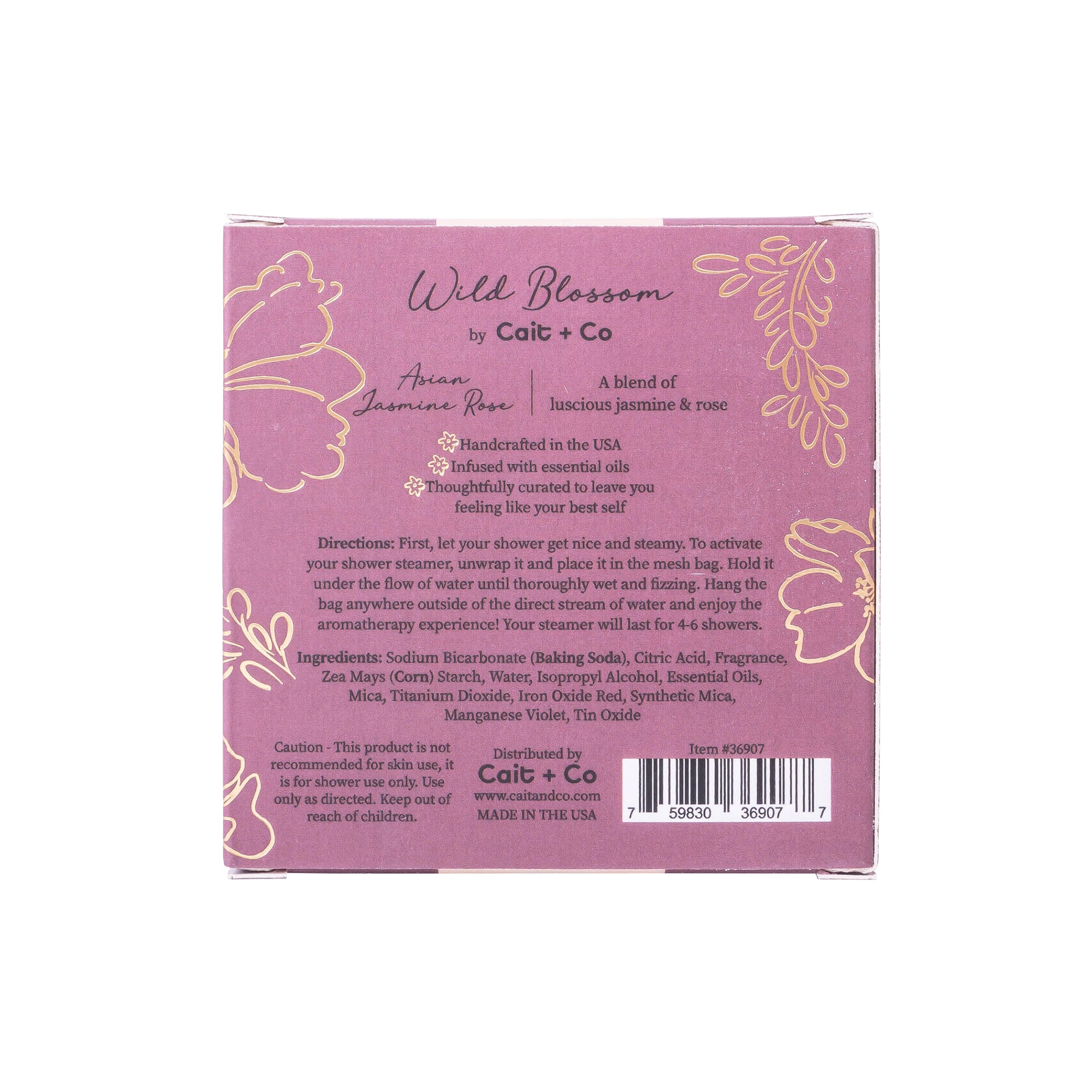 Wild Blossom Shower Steamer, Asian Jasmine Rose