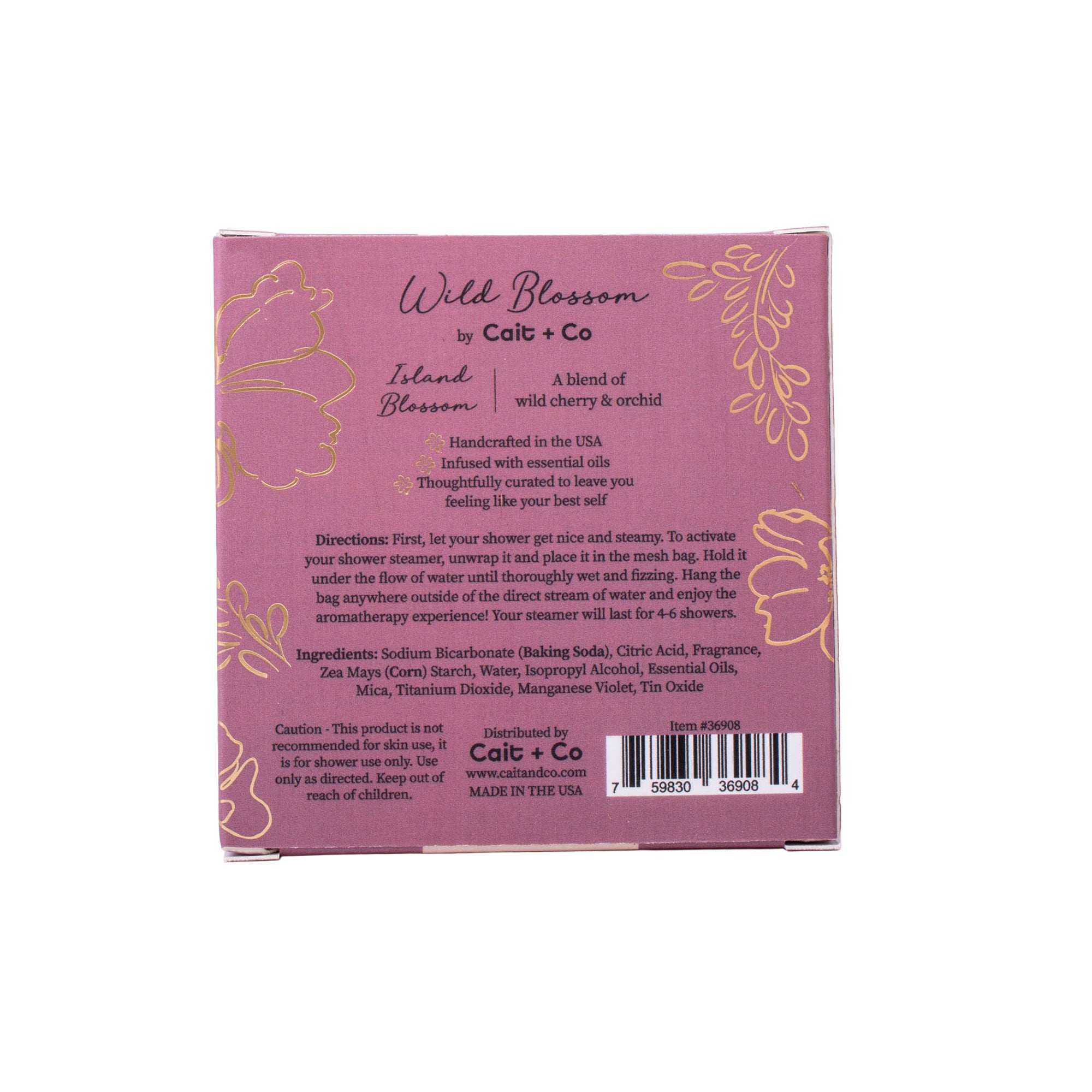 Wild Blossom Shower Steamer - Wild Cherry & Orchid