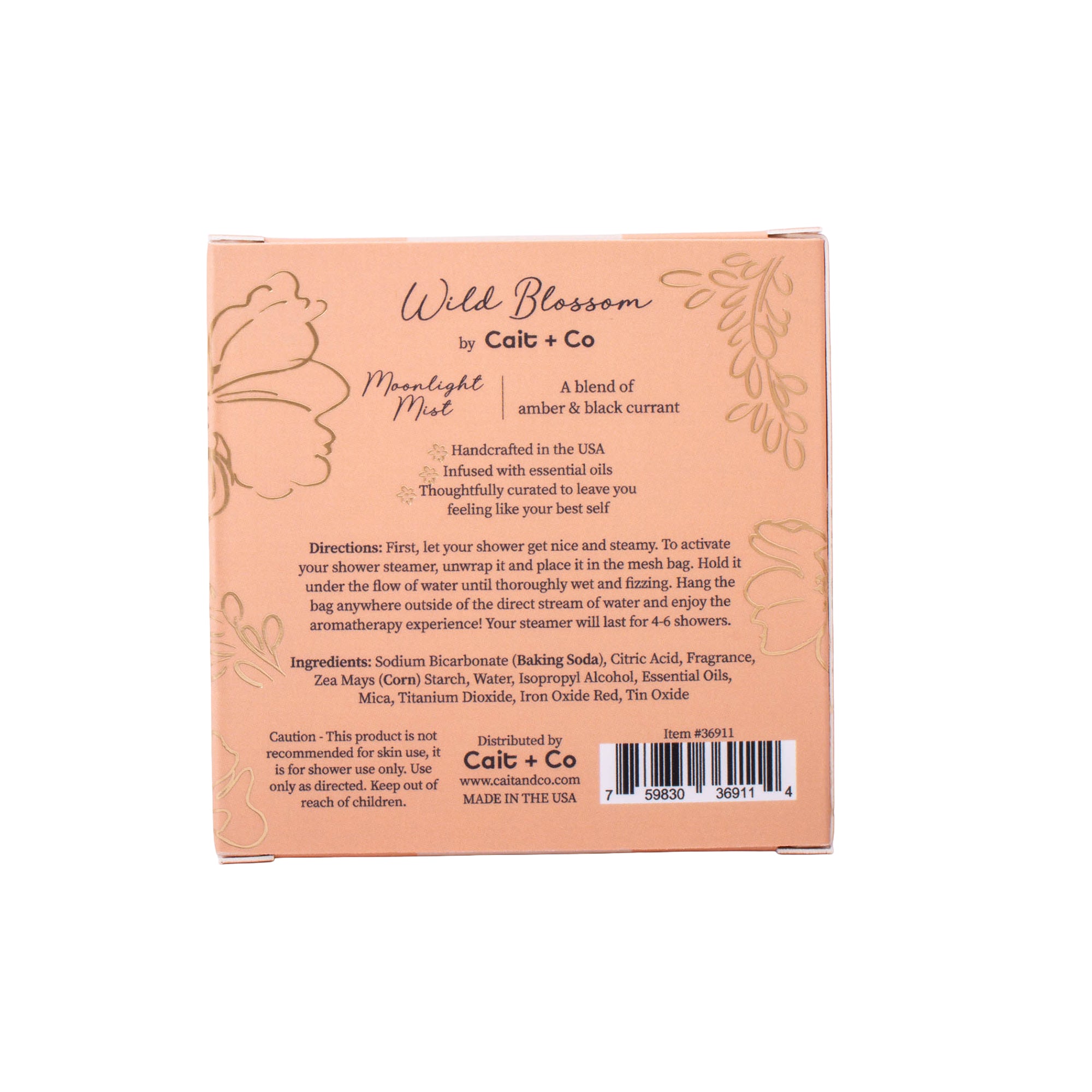 Wild Blossom Shower Steamer - Amber & Black Currant