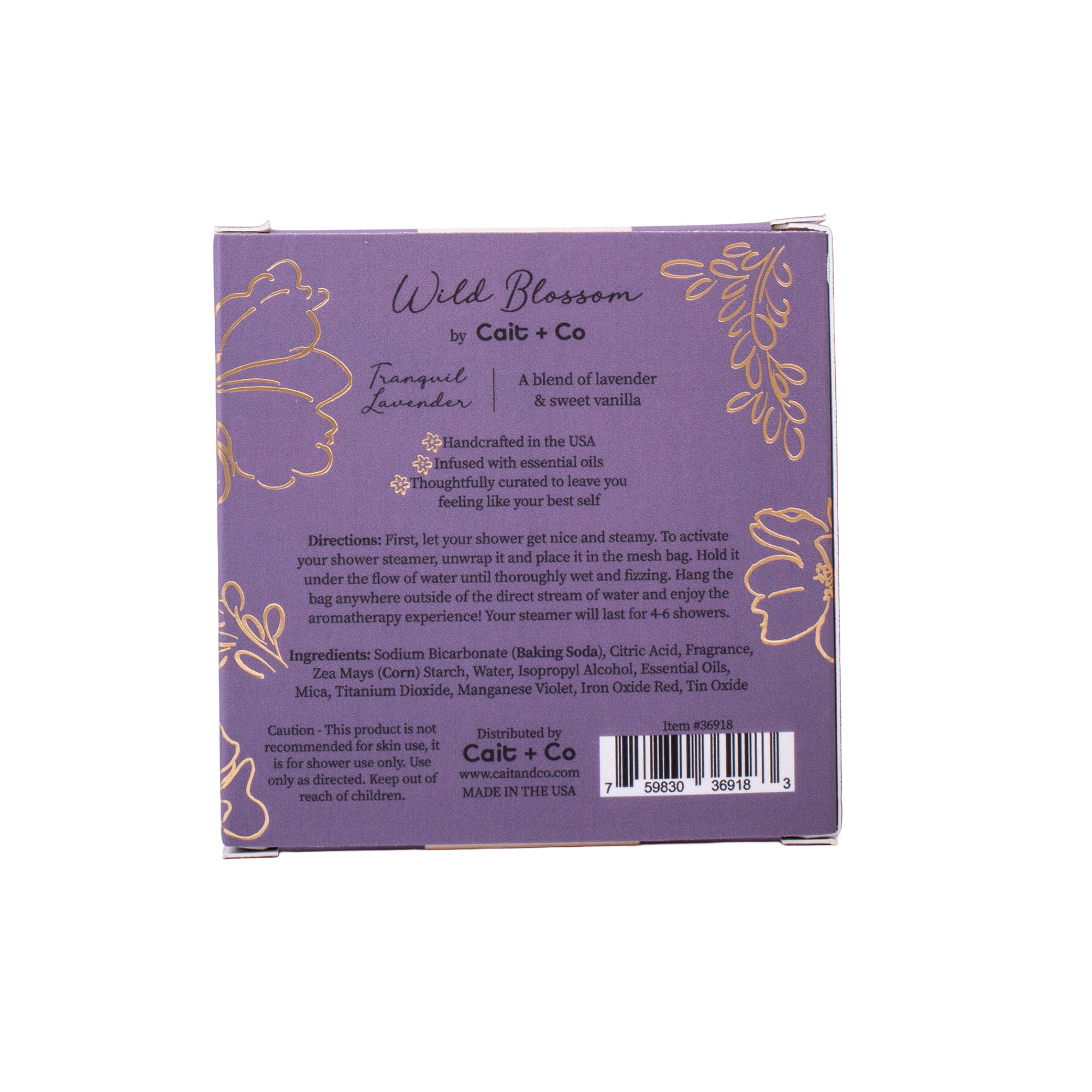 Wild Blossom Shower Steamer - Lavender & Vanilla