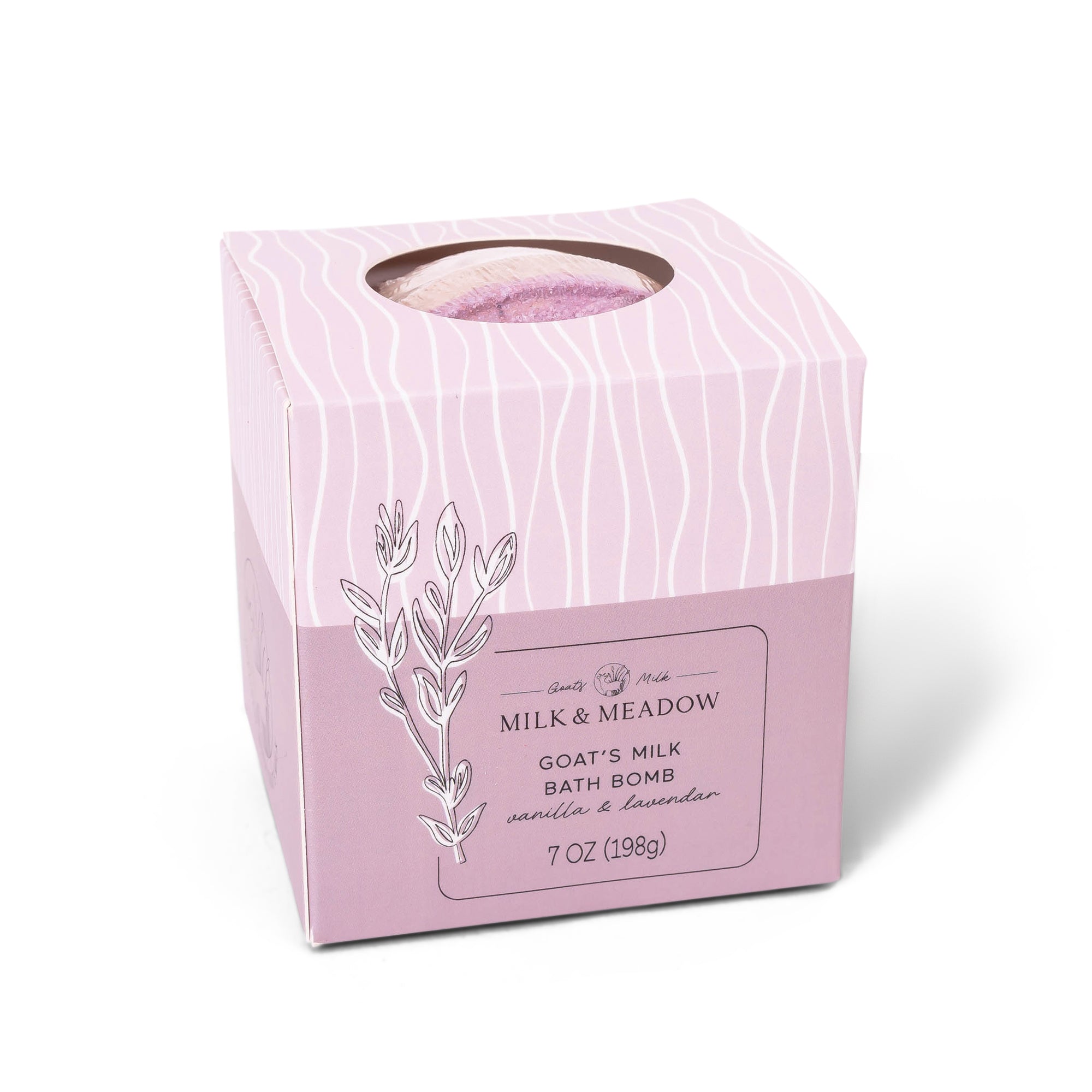 Milk & Meadow Bath Bomb: Vanilla & Lavender