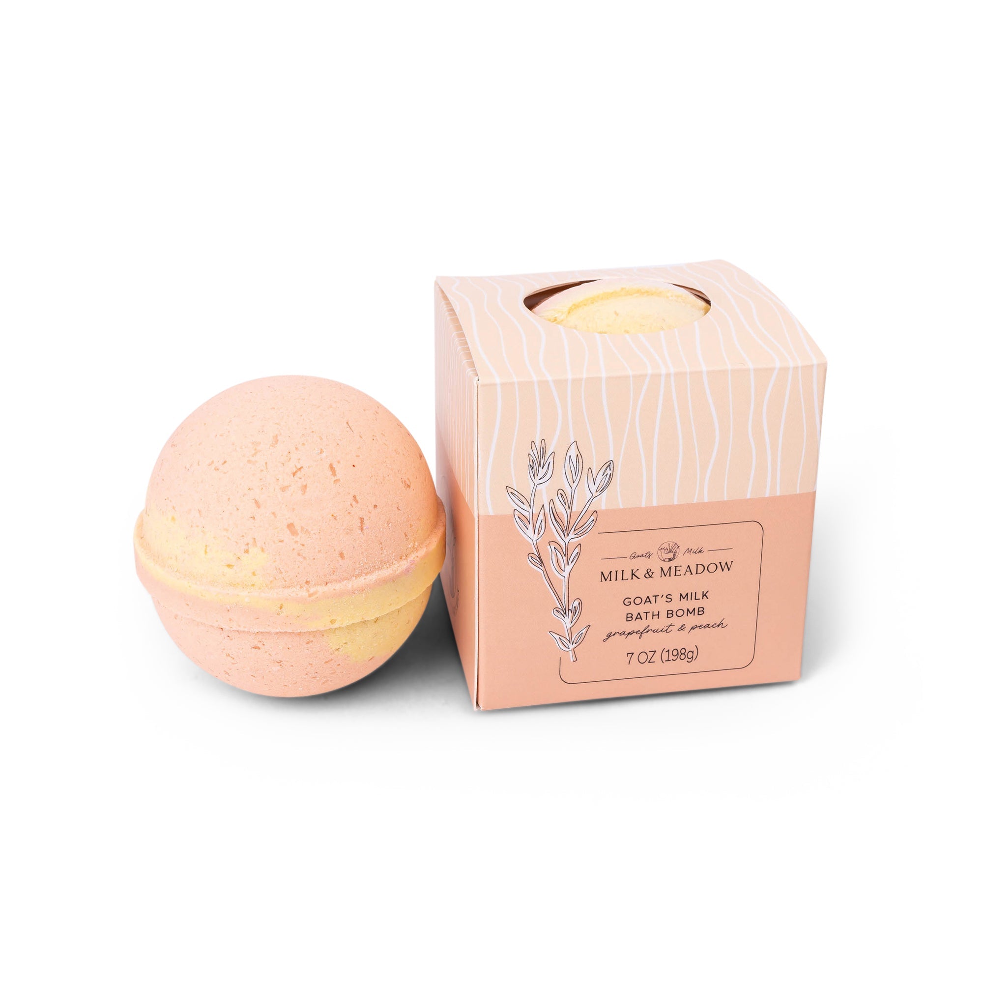 Milk & Meadow Bath Bomb: Grapefruit & Peach