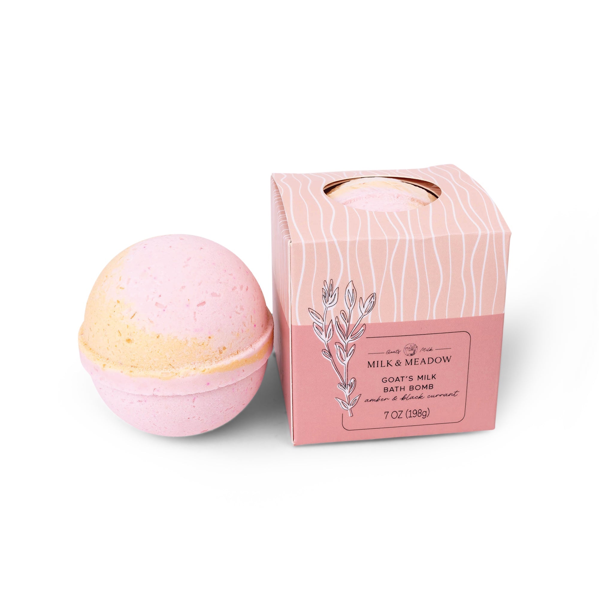 Milk & Meadow Bath Bomb: Amber & Black Currant