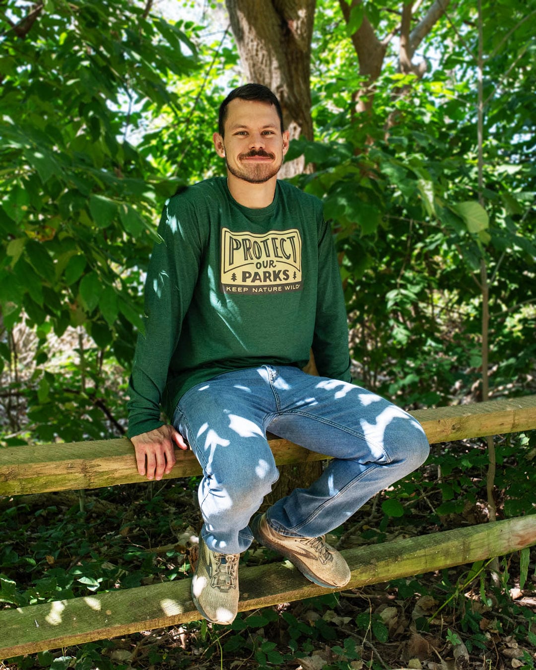 Protect Our Parks Unisex Long Sleeve Shirt | Heather Forest