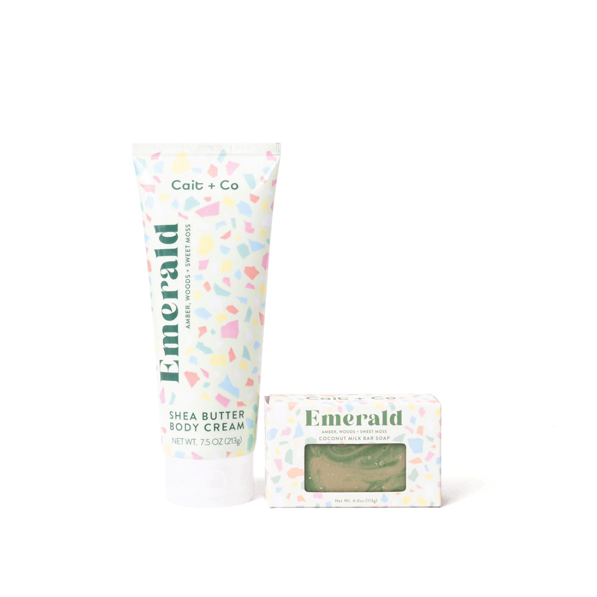 Gem Gift Set - Emerald (Bar Soap + Body Cream)