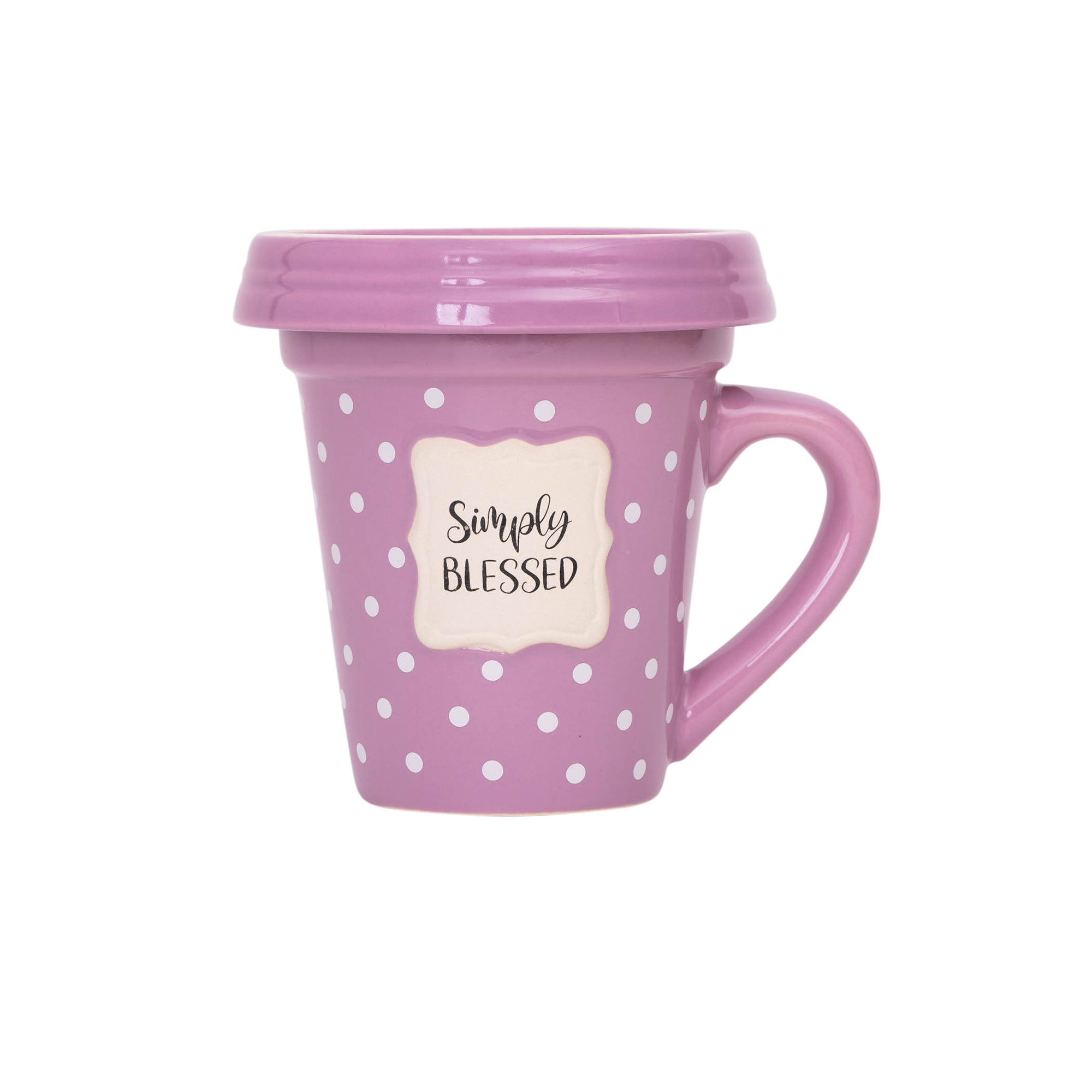 Flower Pot Mug: Simply Blessed