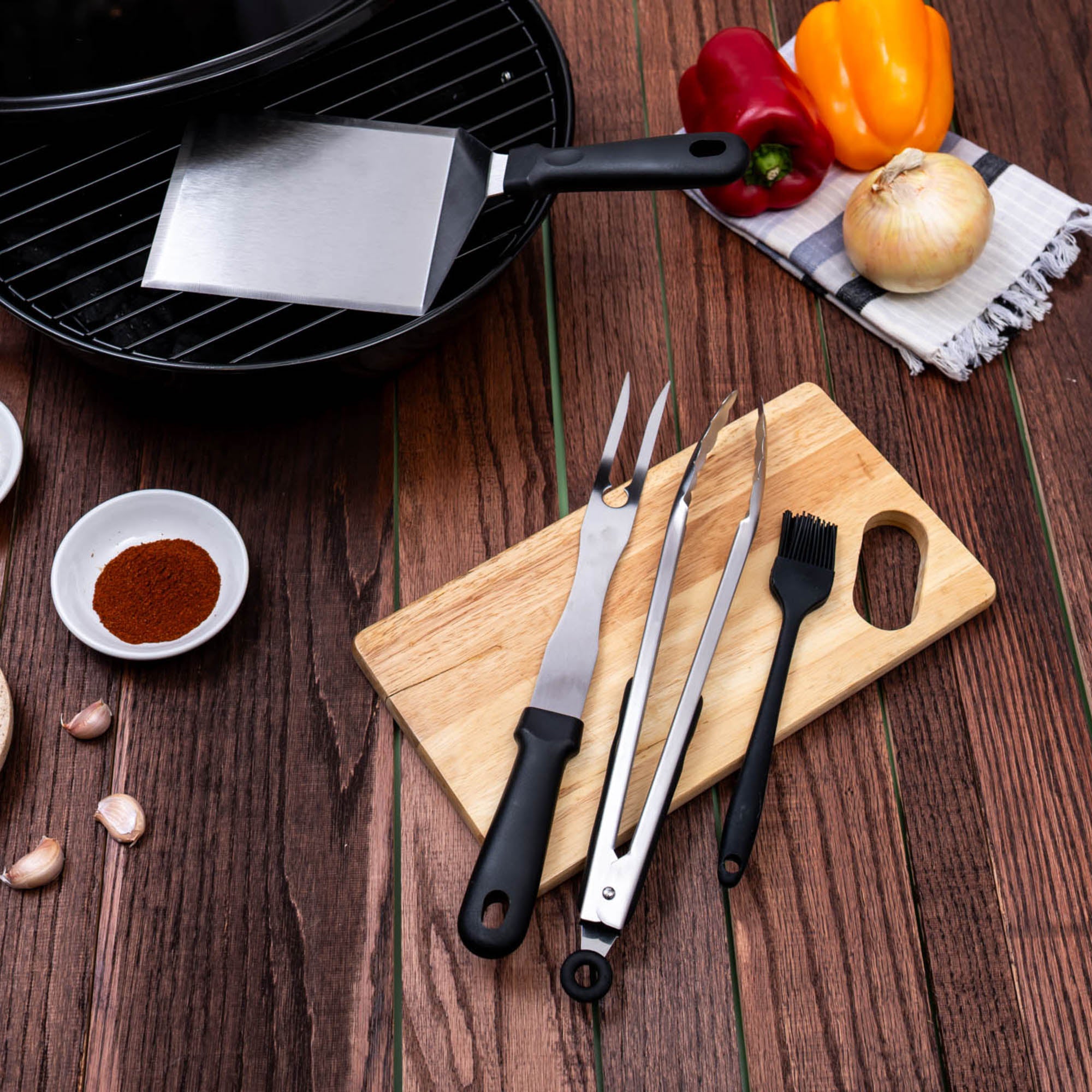 4-Piece BBQ Tool Set