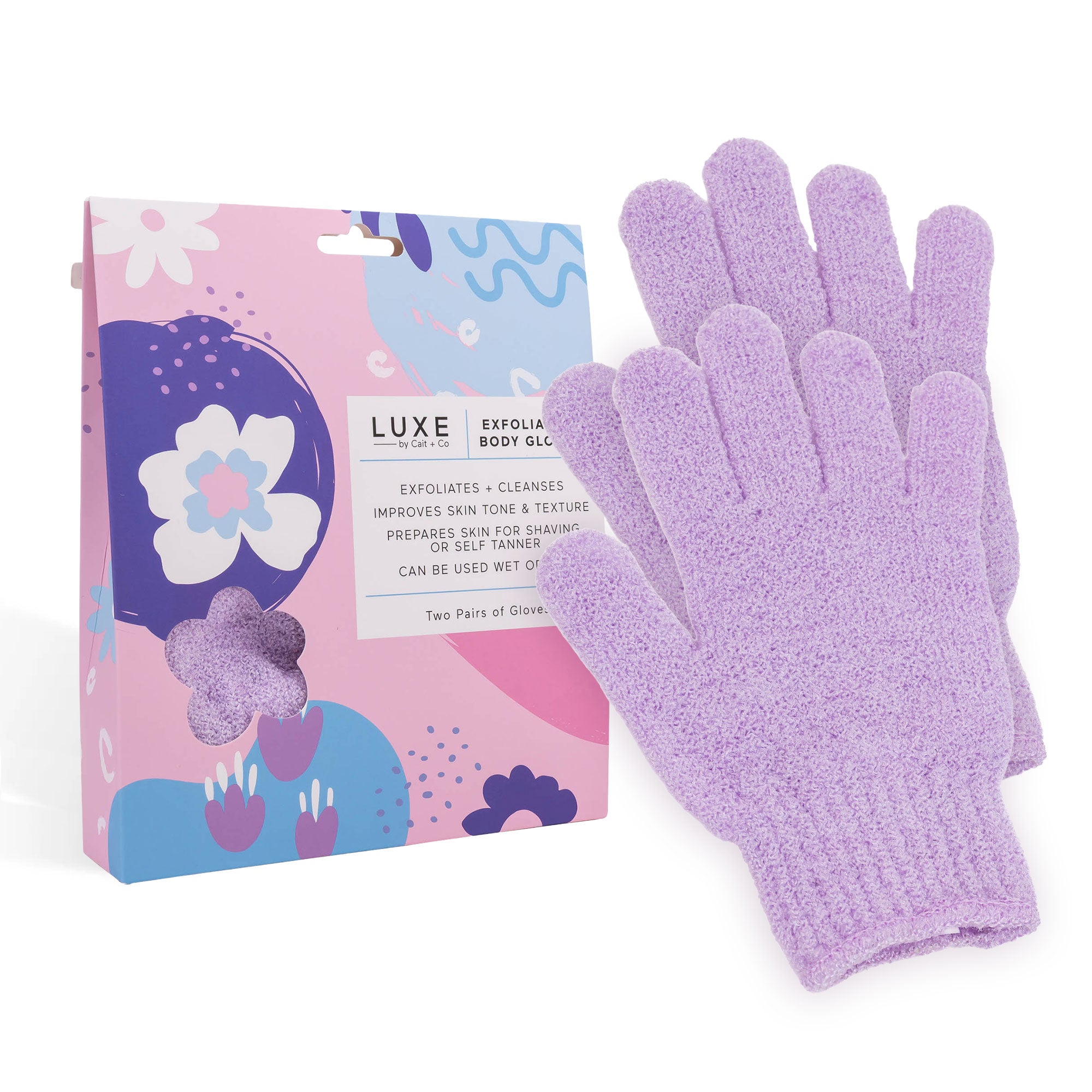 Exfoliating Body Gloves - Purple