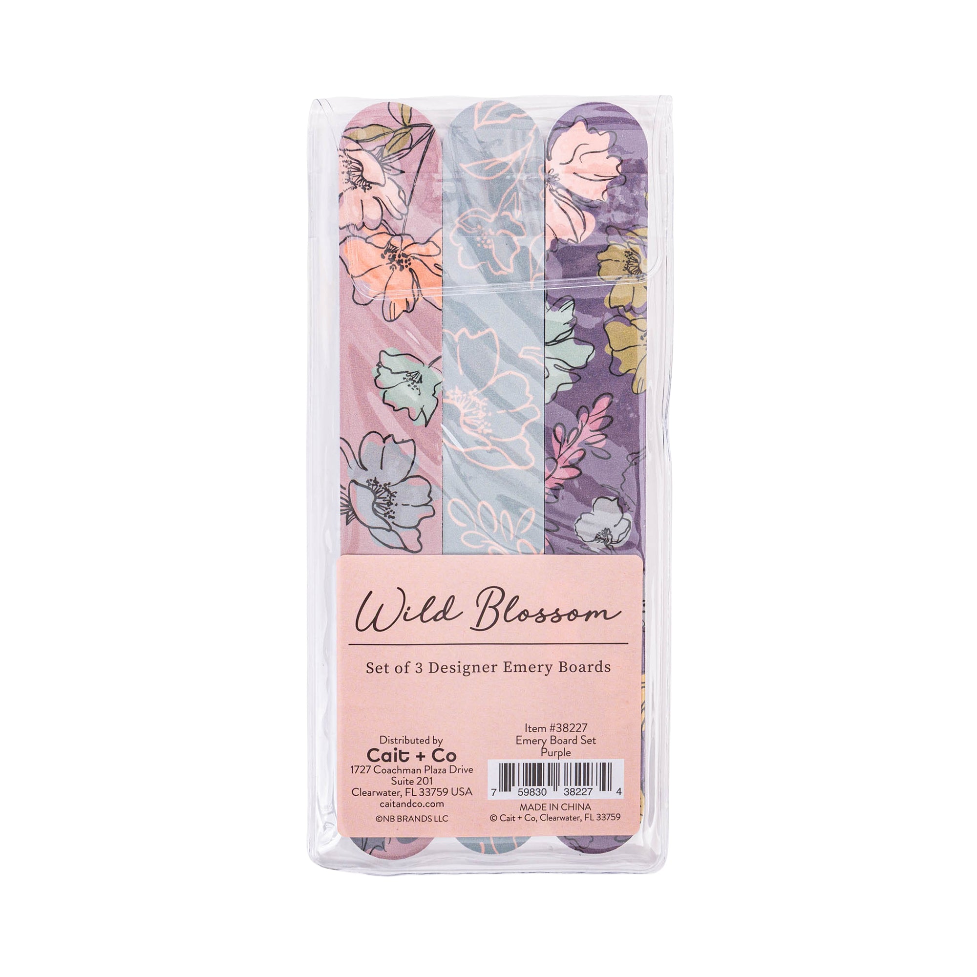 Emery Board Set: Wild Blossom Purple