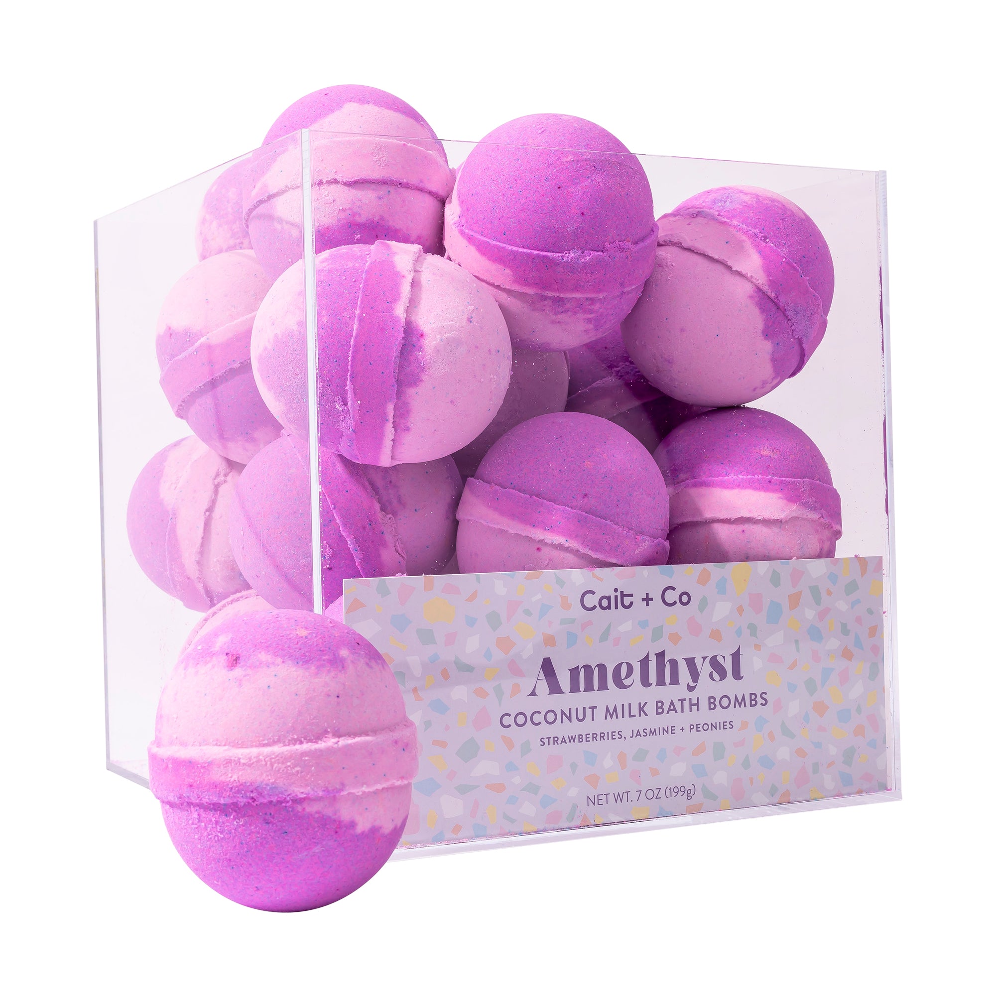 Amethyst - Bath Bomb Acrylic Display Cube