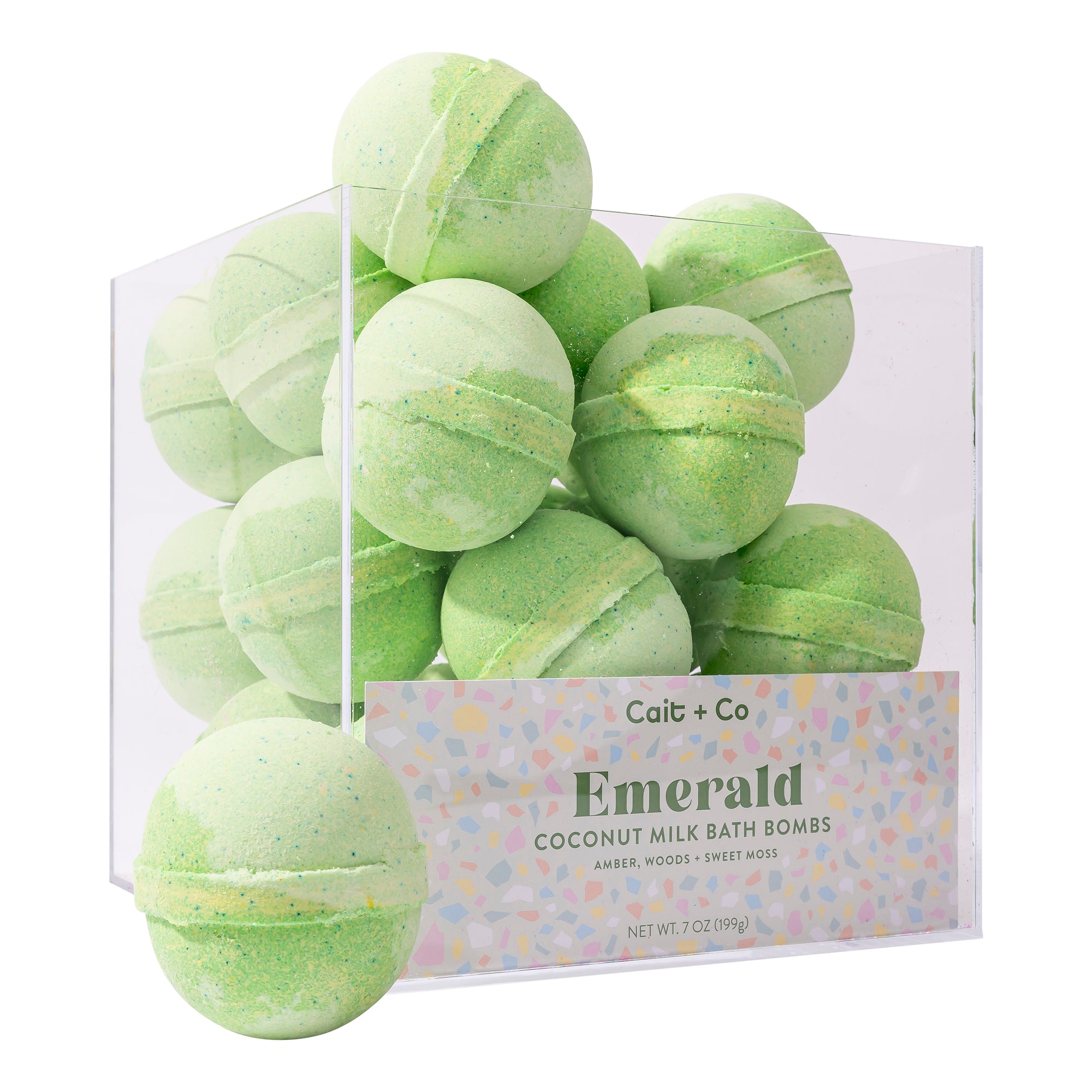 Emerald - Bath Bomb Acrylic Display Cube