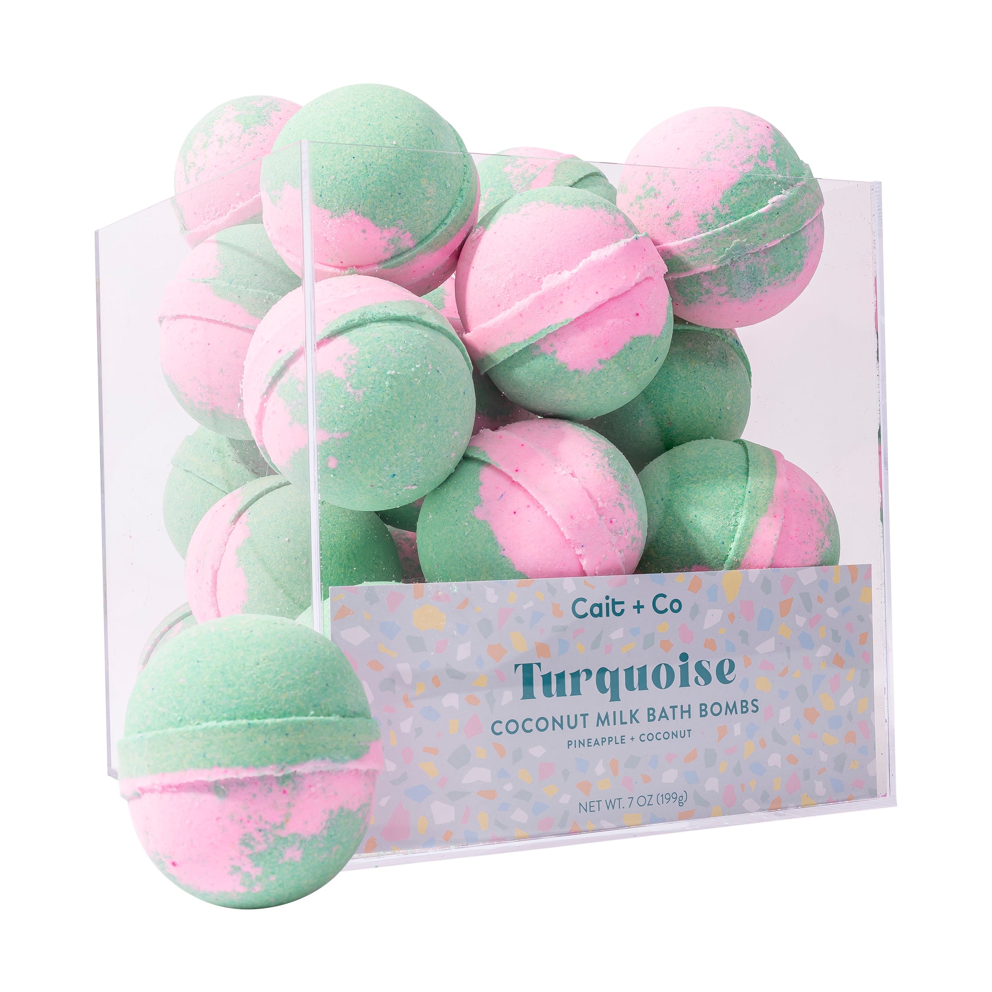 Turquoise - Bath Bomb Acrylic Display Cube