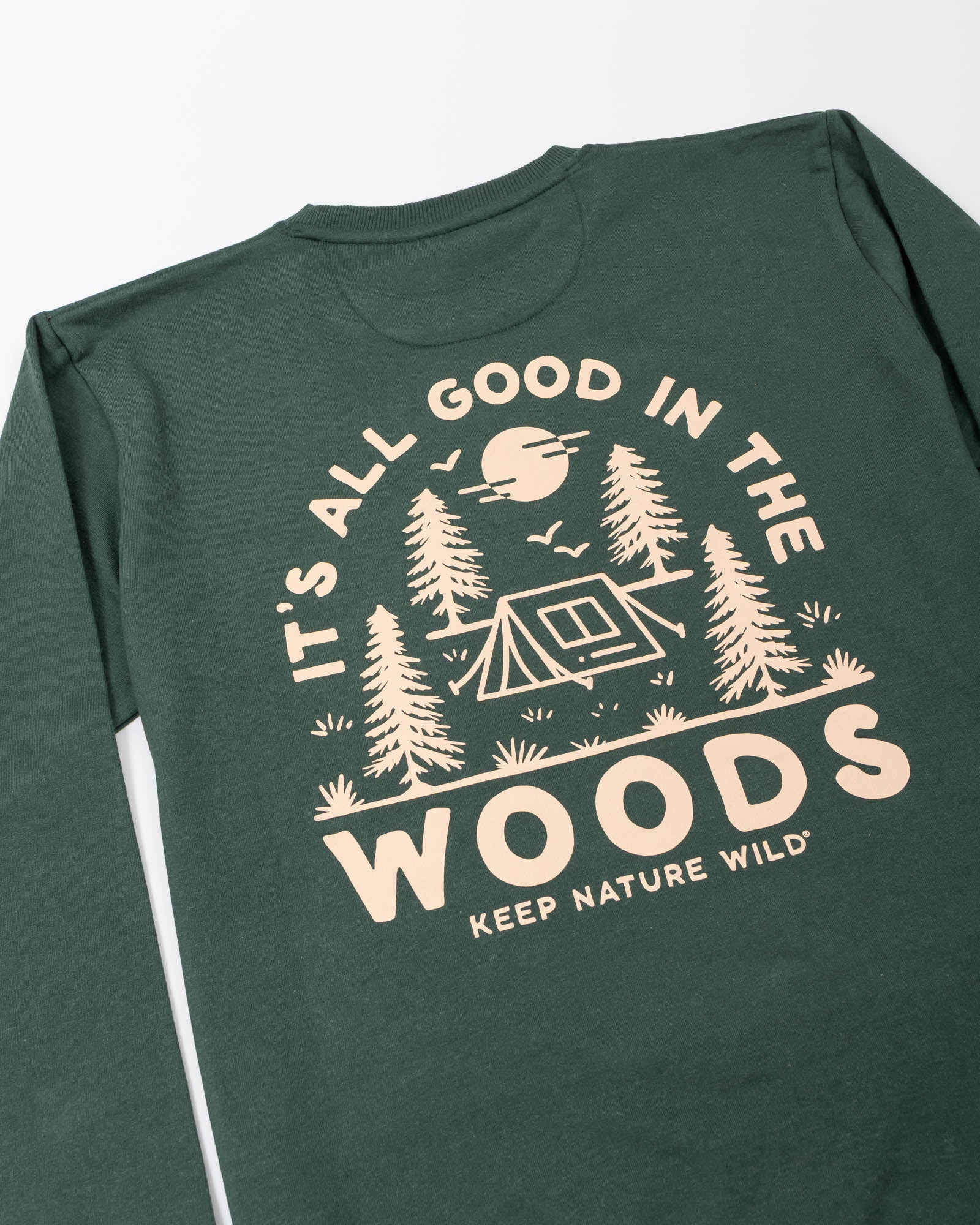 Good In The Woods Crewneck Sweatshirt | Heather Forest