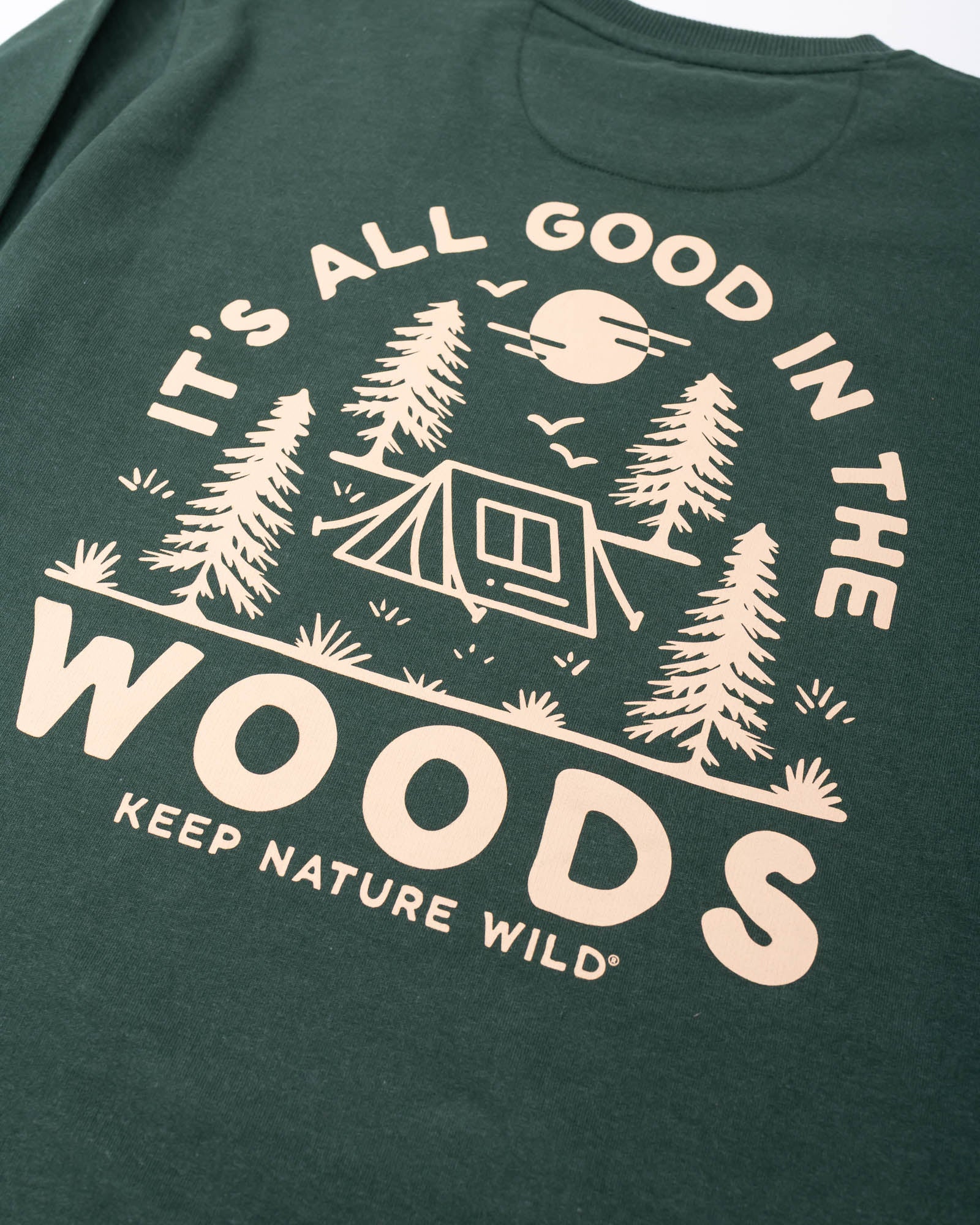 Good In The Woods Crewneck Sweatshirt | Heather Forest