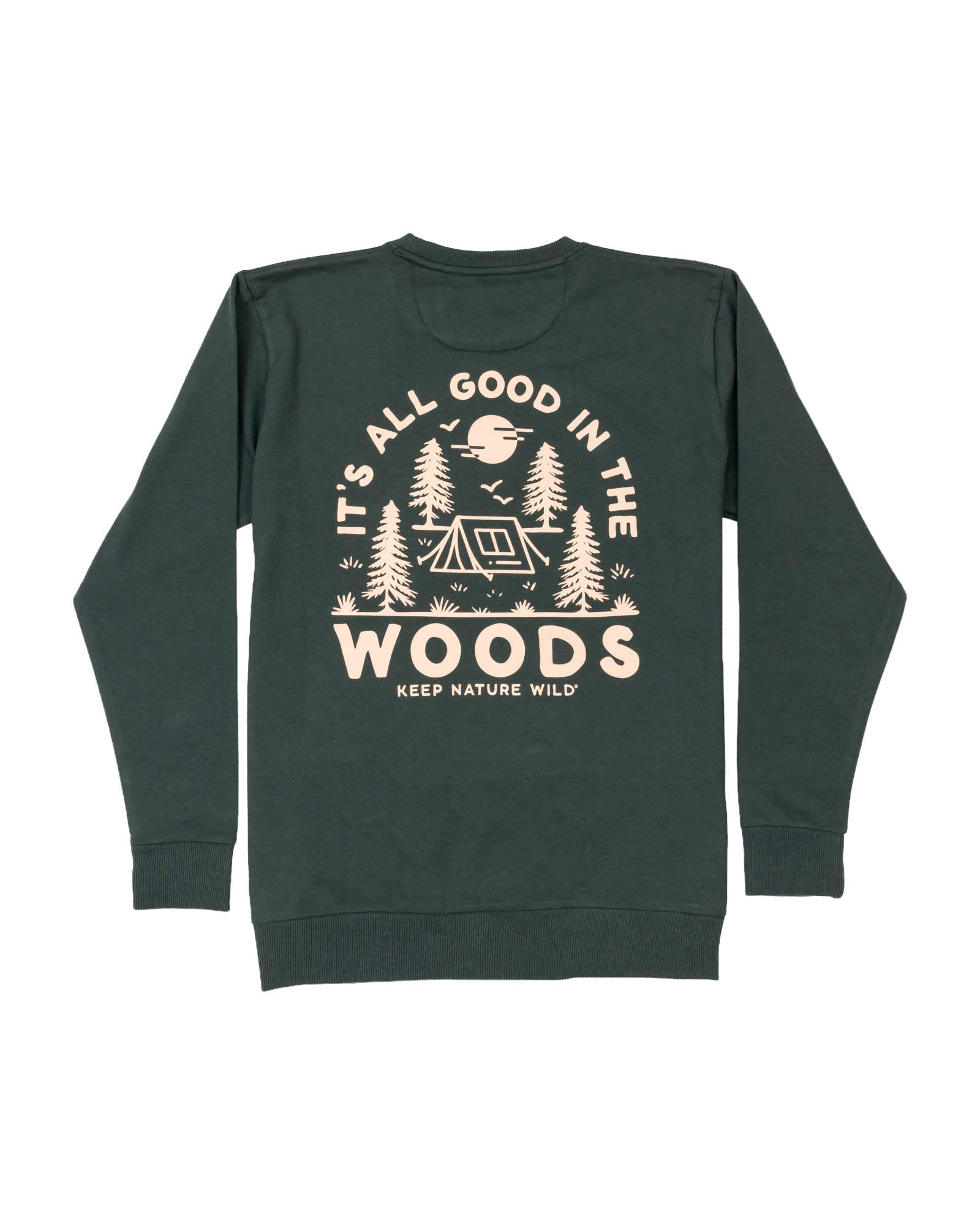 Good In The Woods Crewneck Sweatshirt | Heather Forest