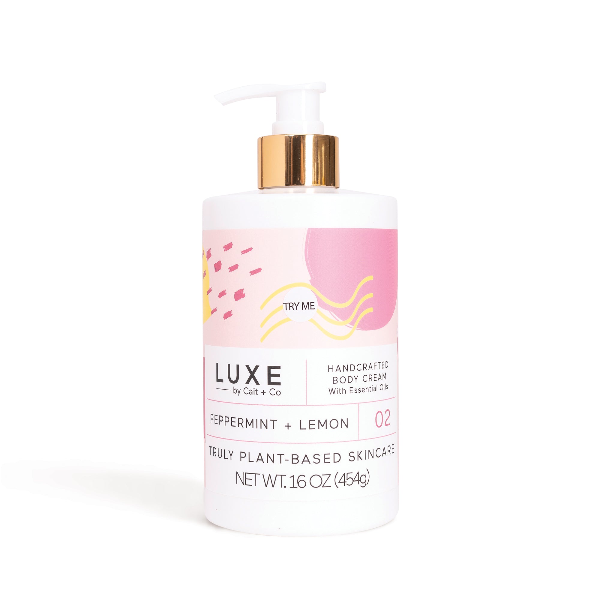 Peppermint + Lemon Shea Butter Body Cream 16 oz