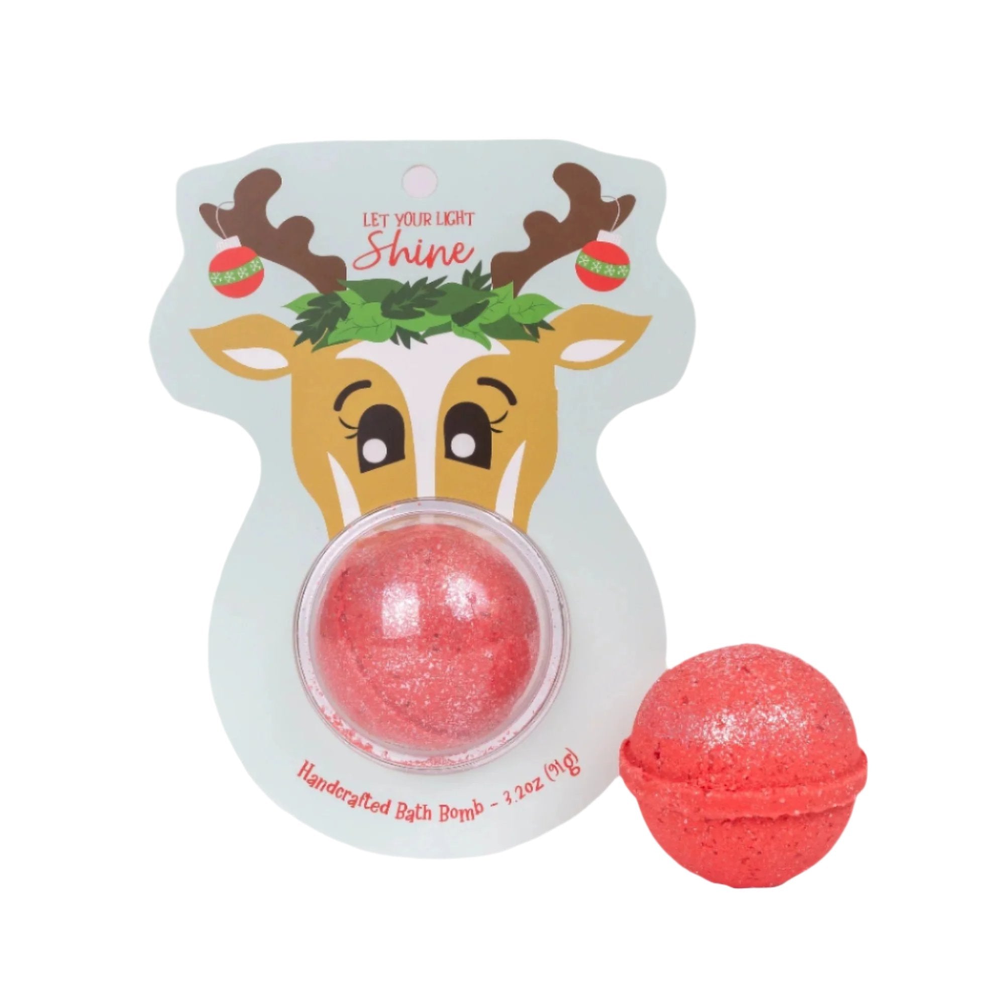 Reindeer Bath Bomb Clamshell w/Glitter