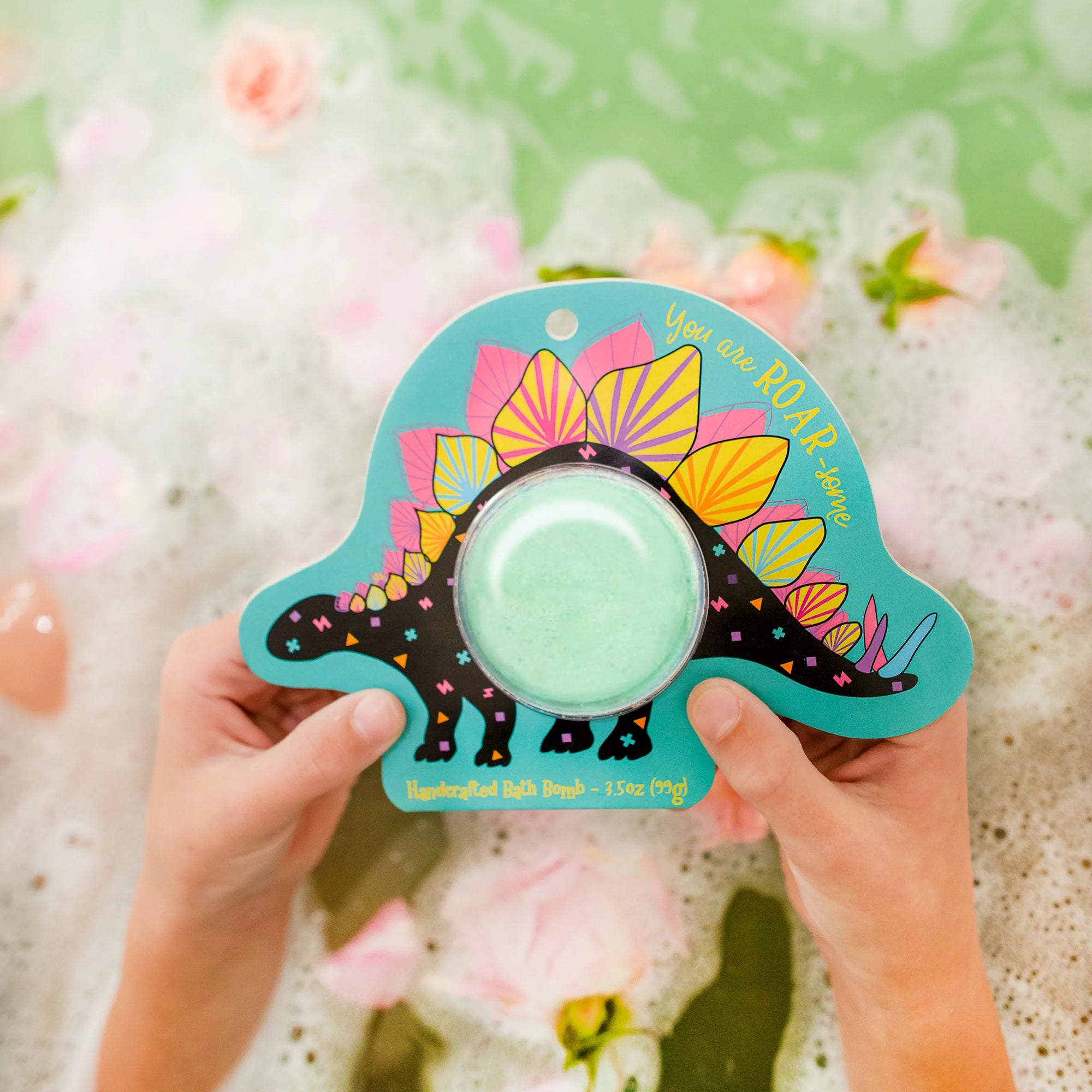 Stegosaurus Dinosaur Bath Bomb Clamshell