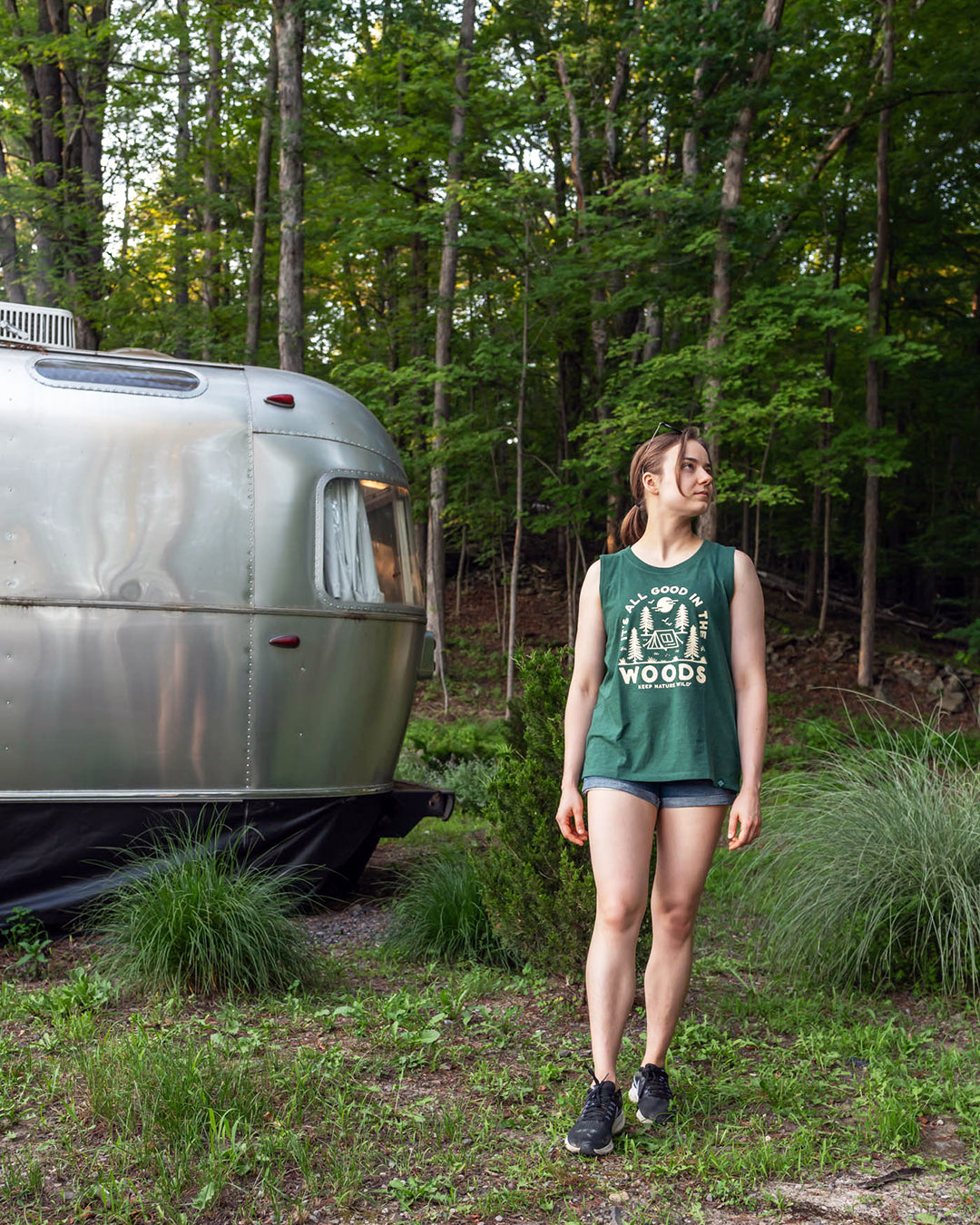 Good in the Woods Women's Muscle Tank | Heather Forest